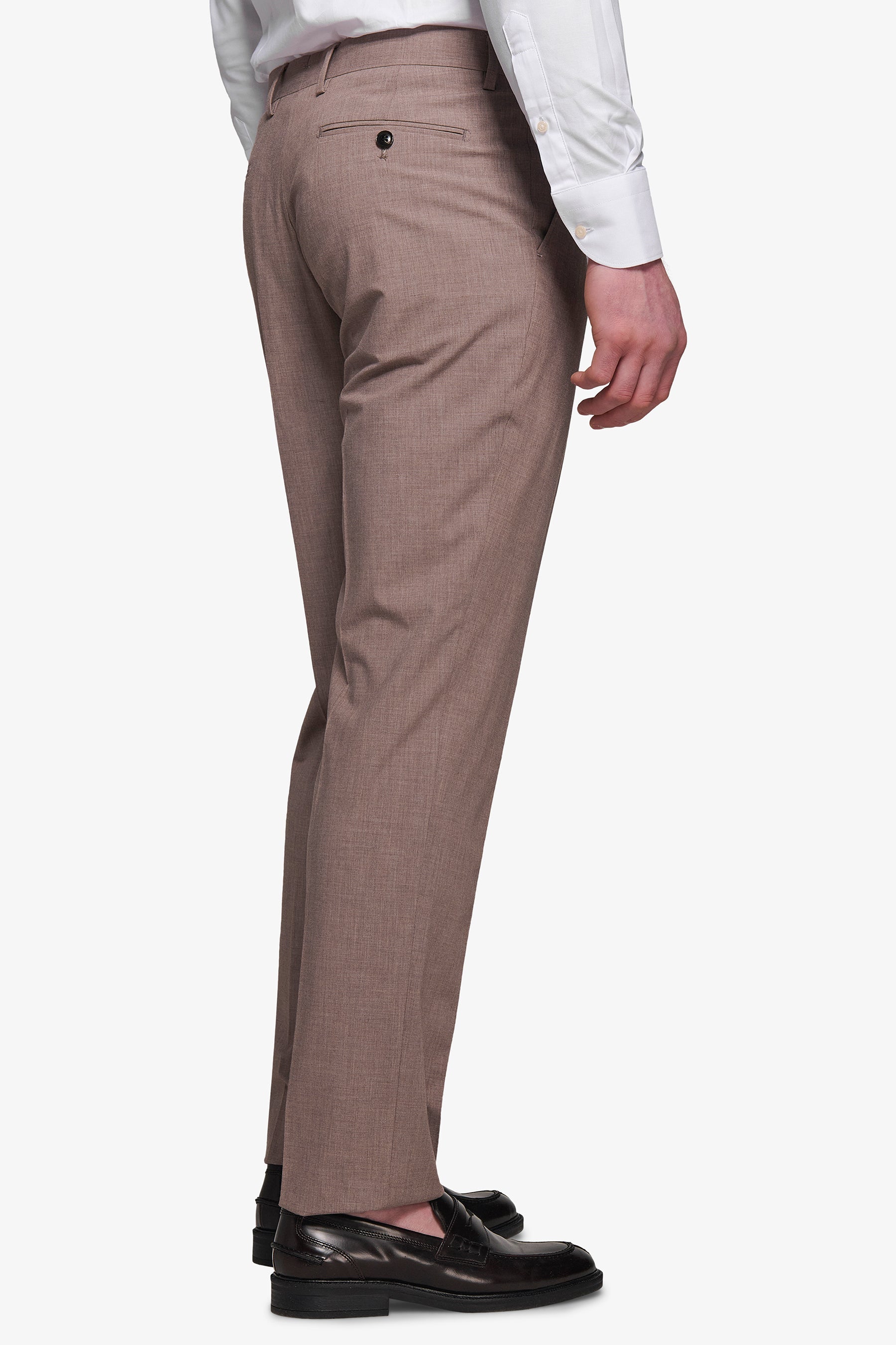 Pantalone da abito in grisaglia leggera fango-Dan John