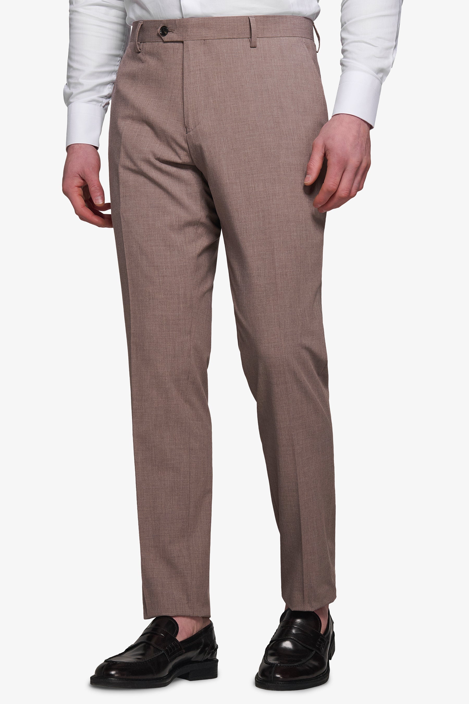 Pantalone da abito in grisaglia leggera fango-Dan John