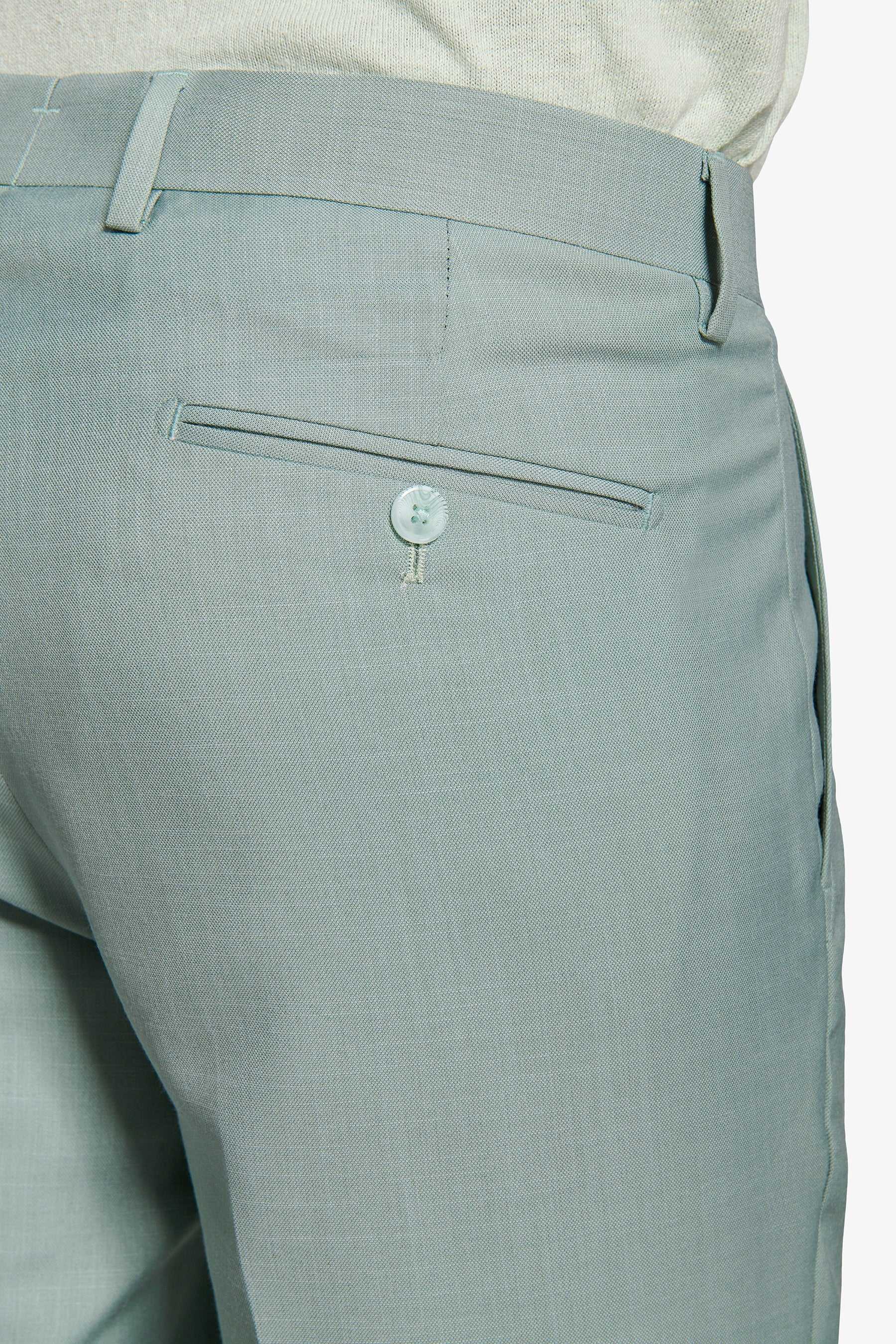 Pantalone da abito in grisaglia menta-Dan John