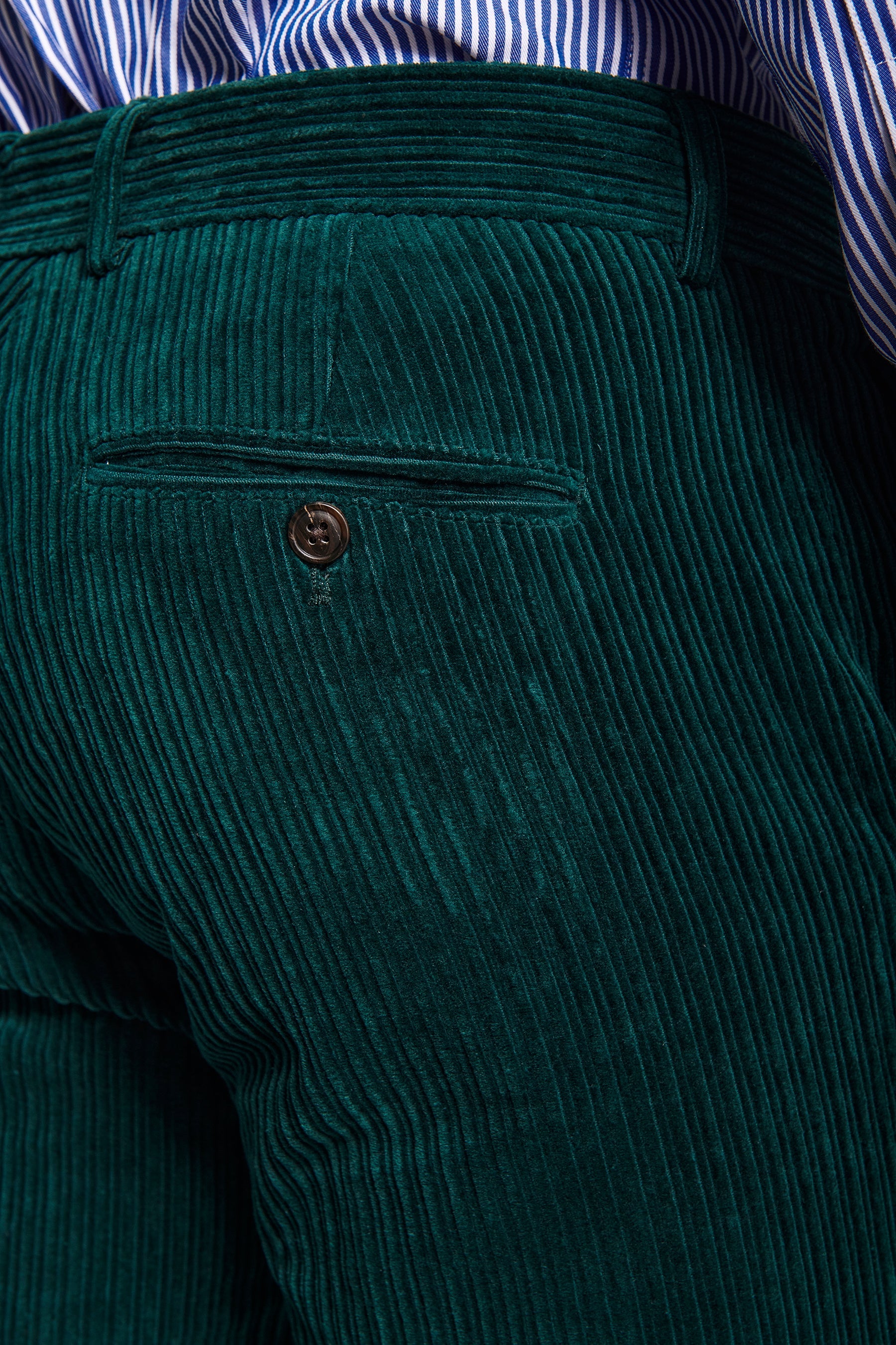 Pantaloni da abito in velluto rocciatore ottanio slim-Dan John