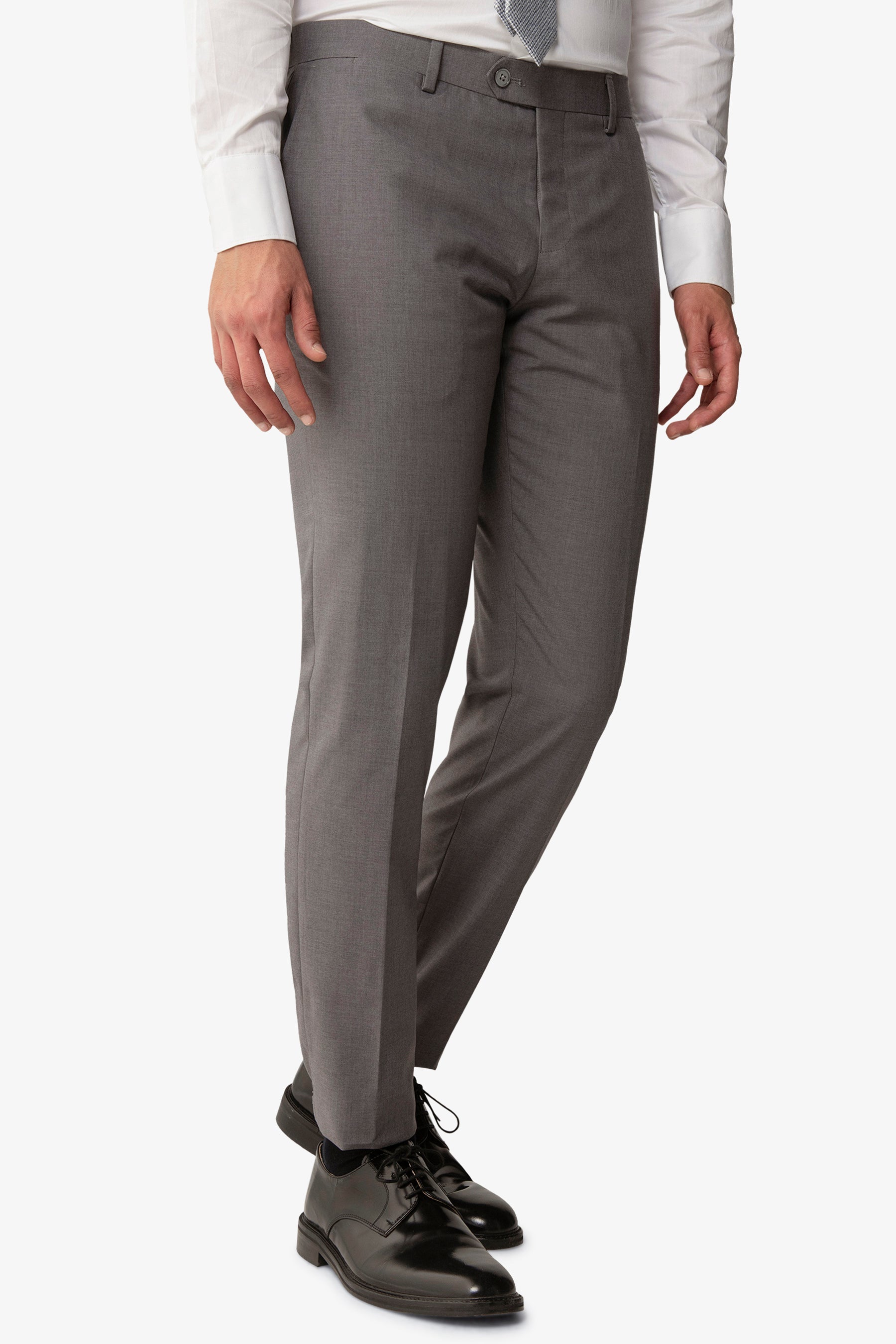 Pantalone da abito melange grigio-Dan John