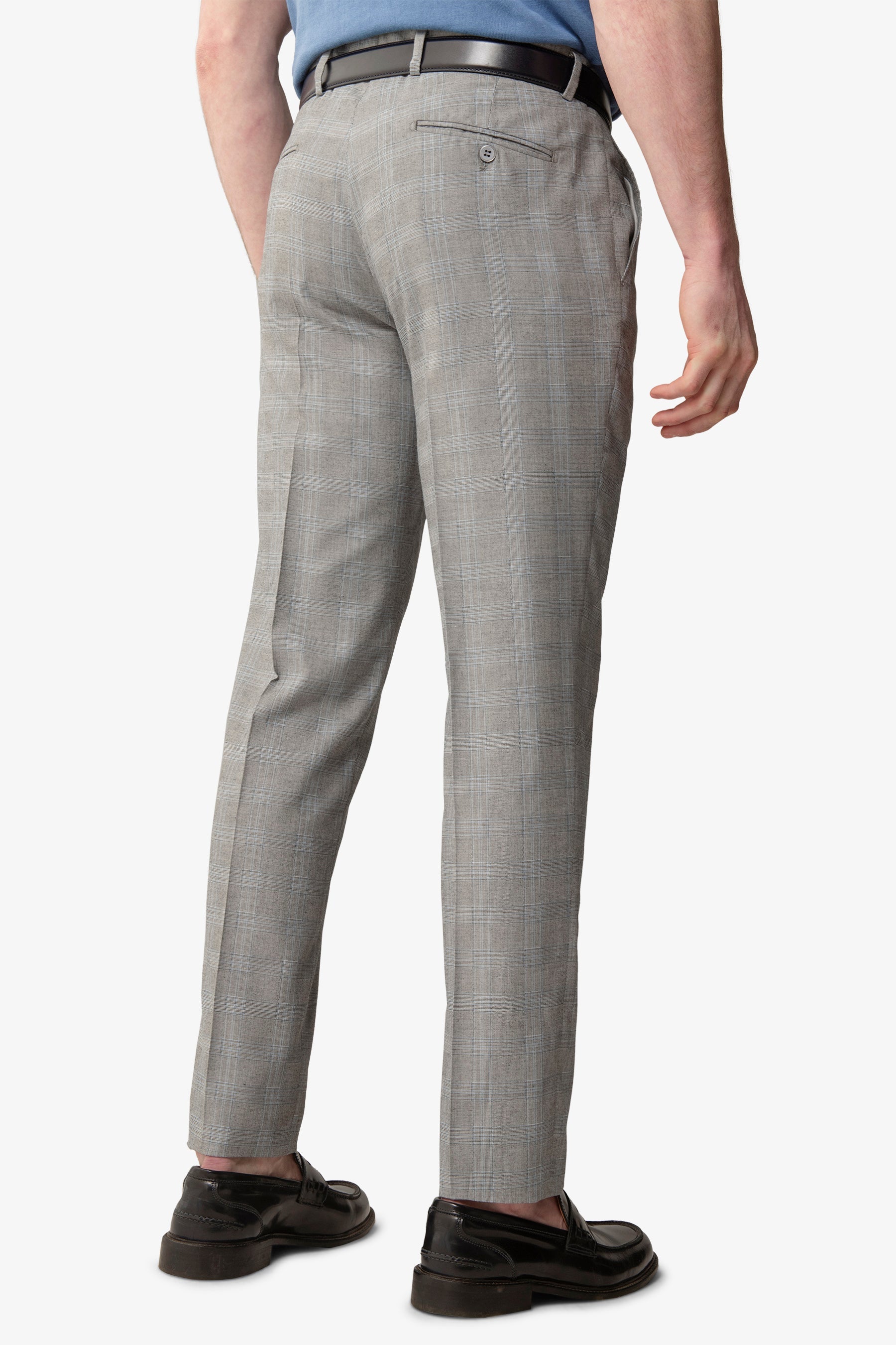 Pantalone da abito principe di galles polvere slim-Dan John