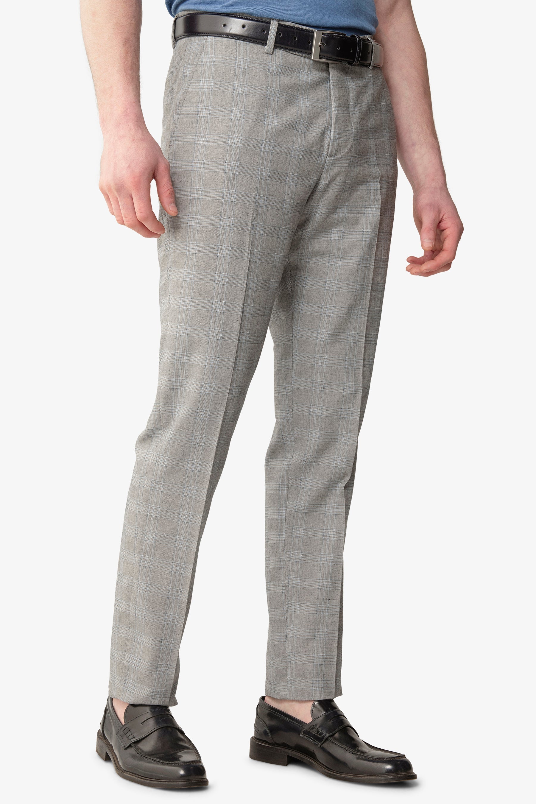 Pantalone da abito principe di galles polvere slim-Dan John