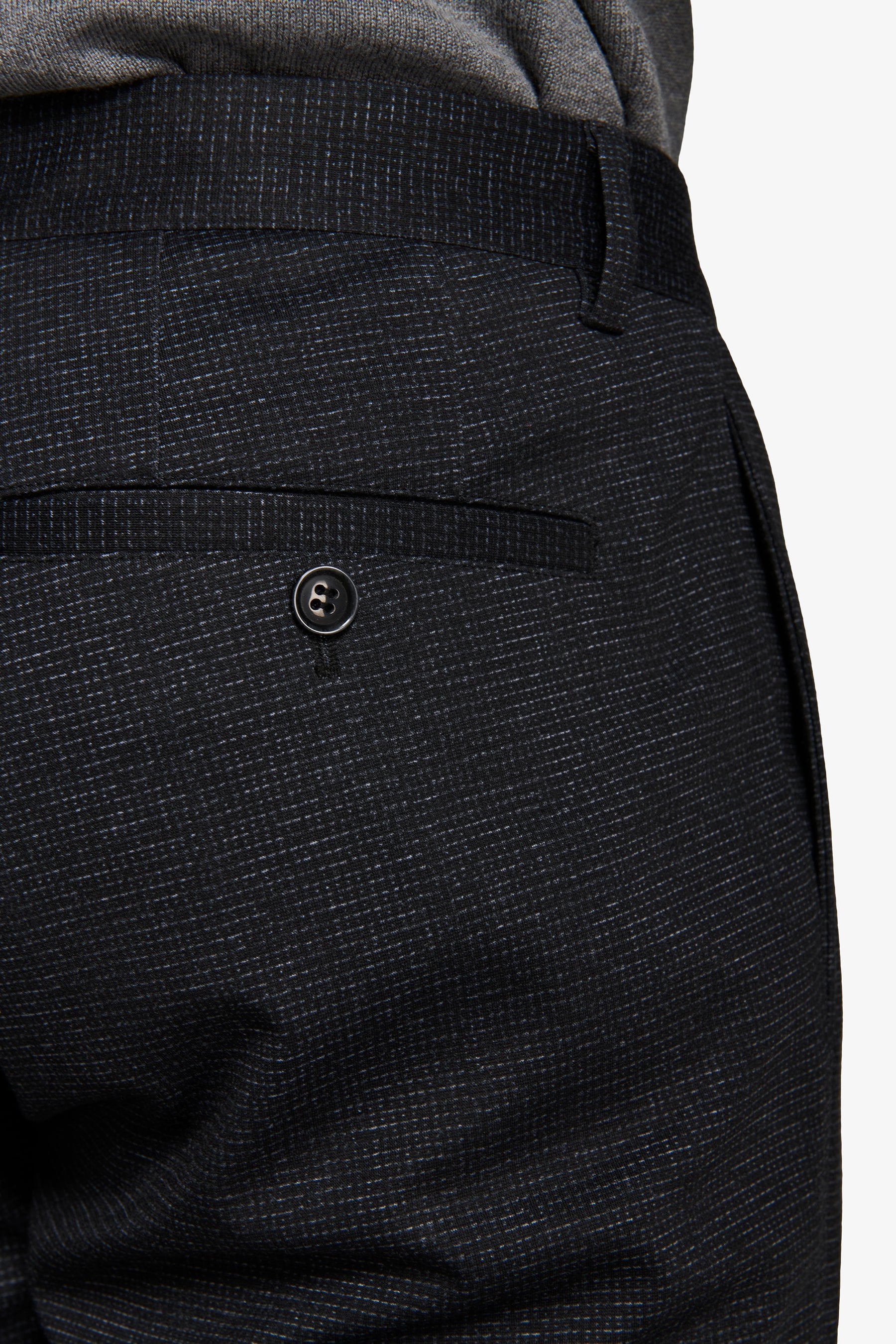 Pantaloni in jersey stretch microfantasia nero-Dan John