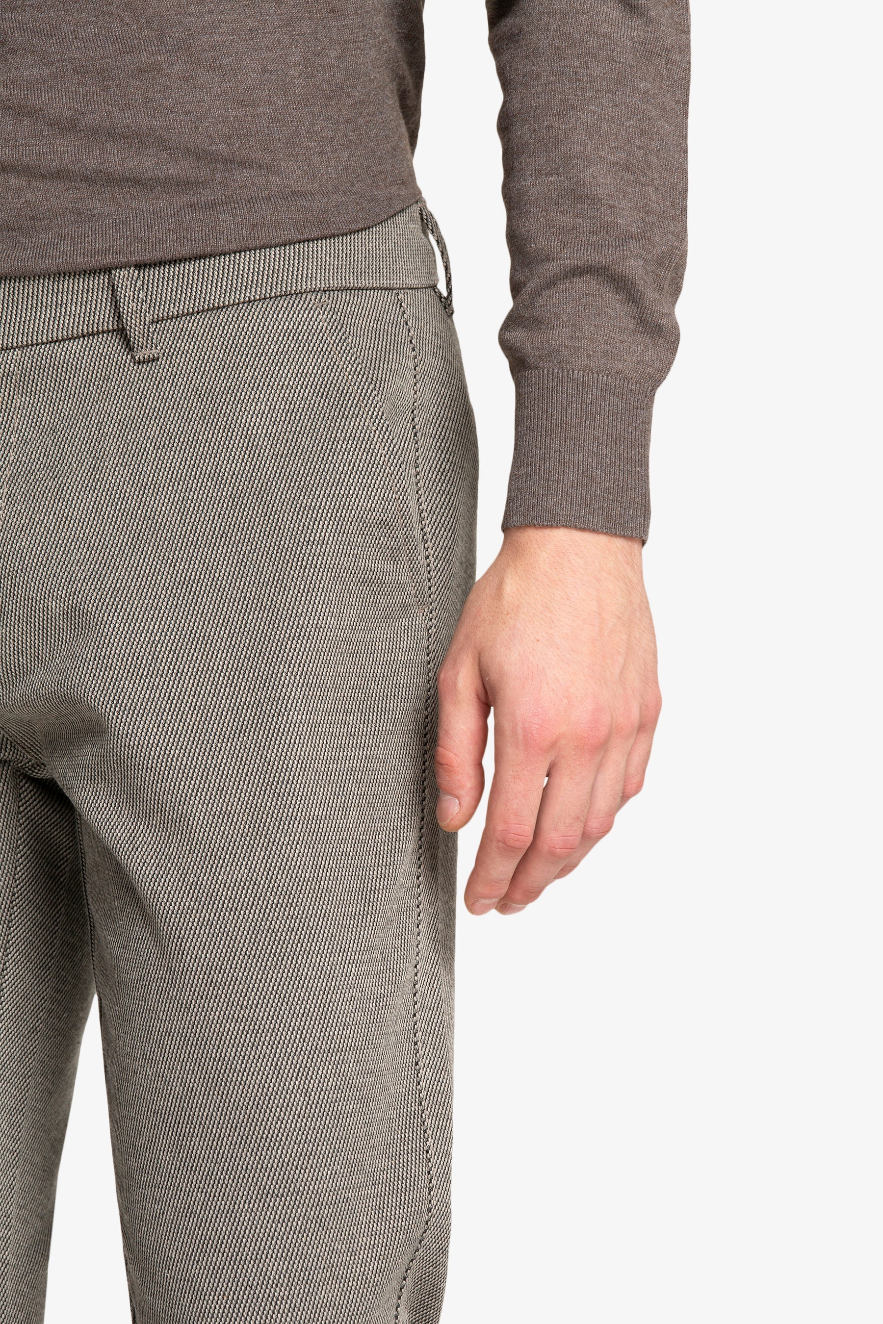 Pantalone strutturato tinto capo beige-Dan John