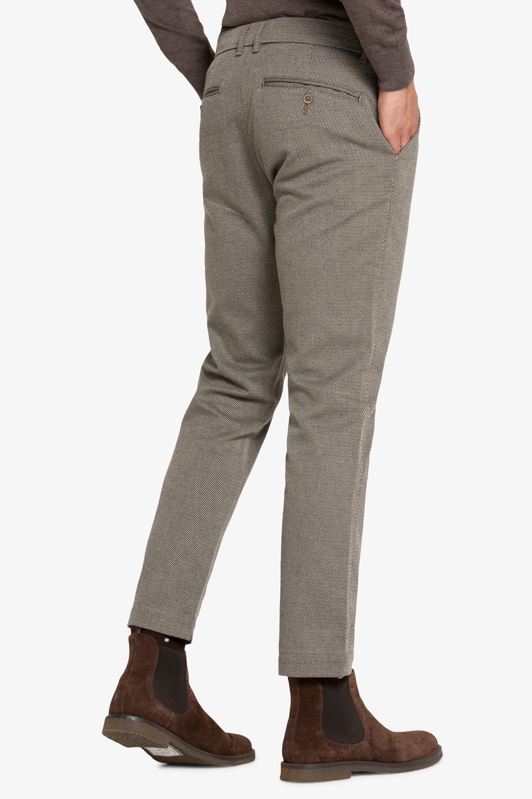 Pantalone strutturato tinto capo beige-Dan John