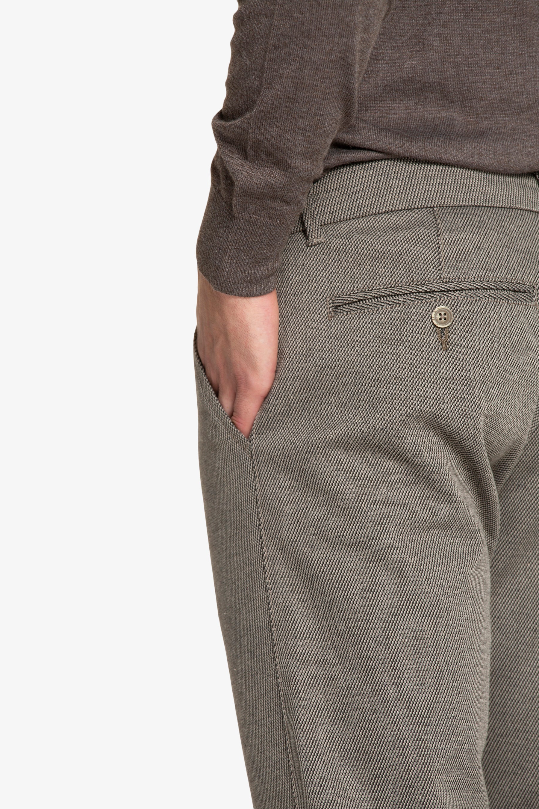 Pantalone strutturato tinto capo beige-Dan John