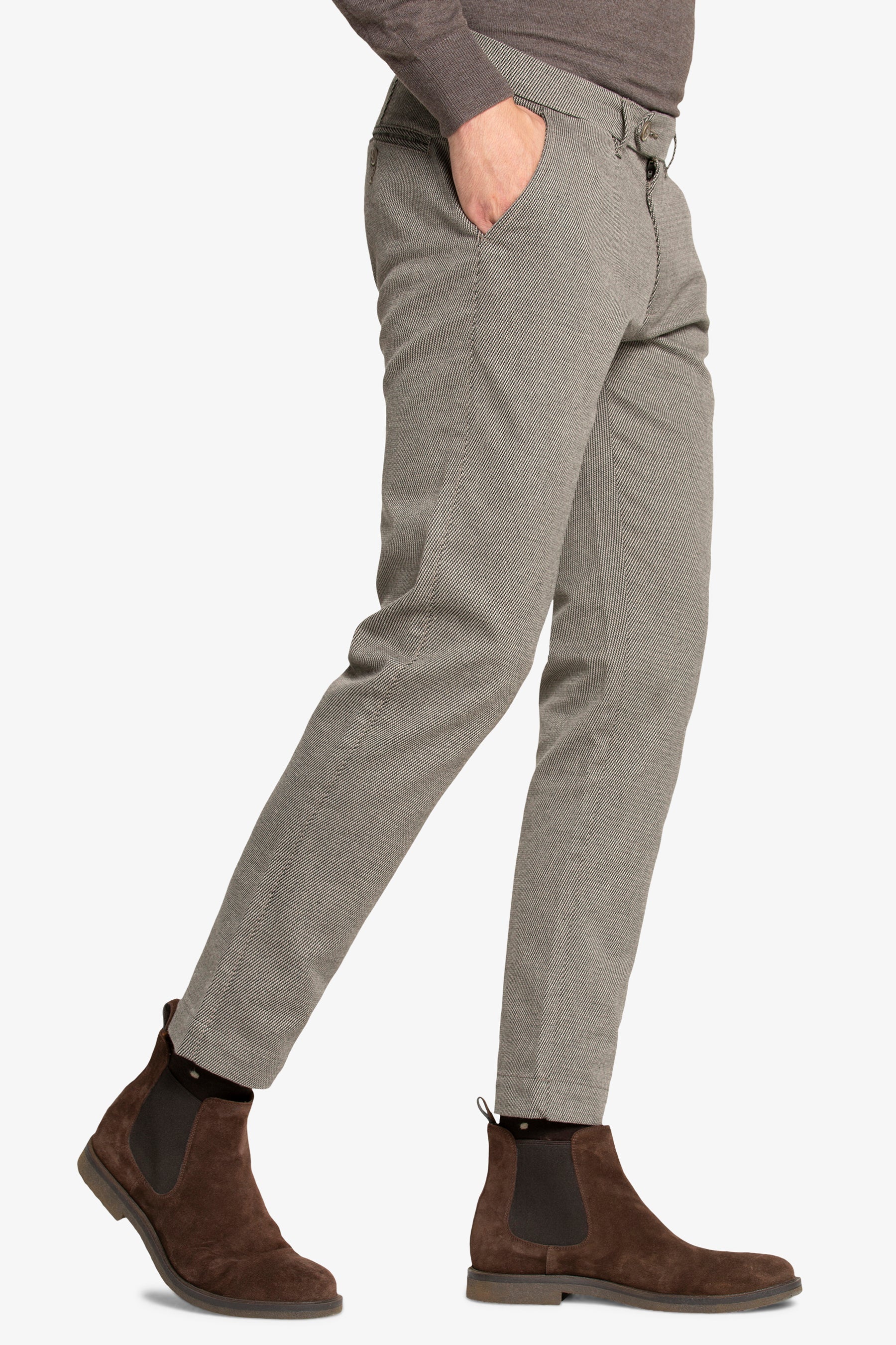 Pantalone strutturato tinto capo beige-Dan John
