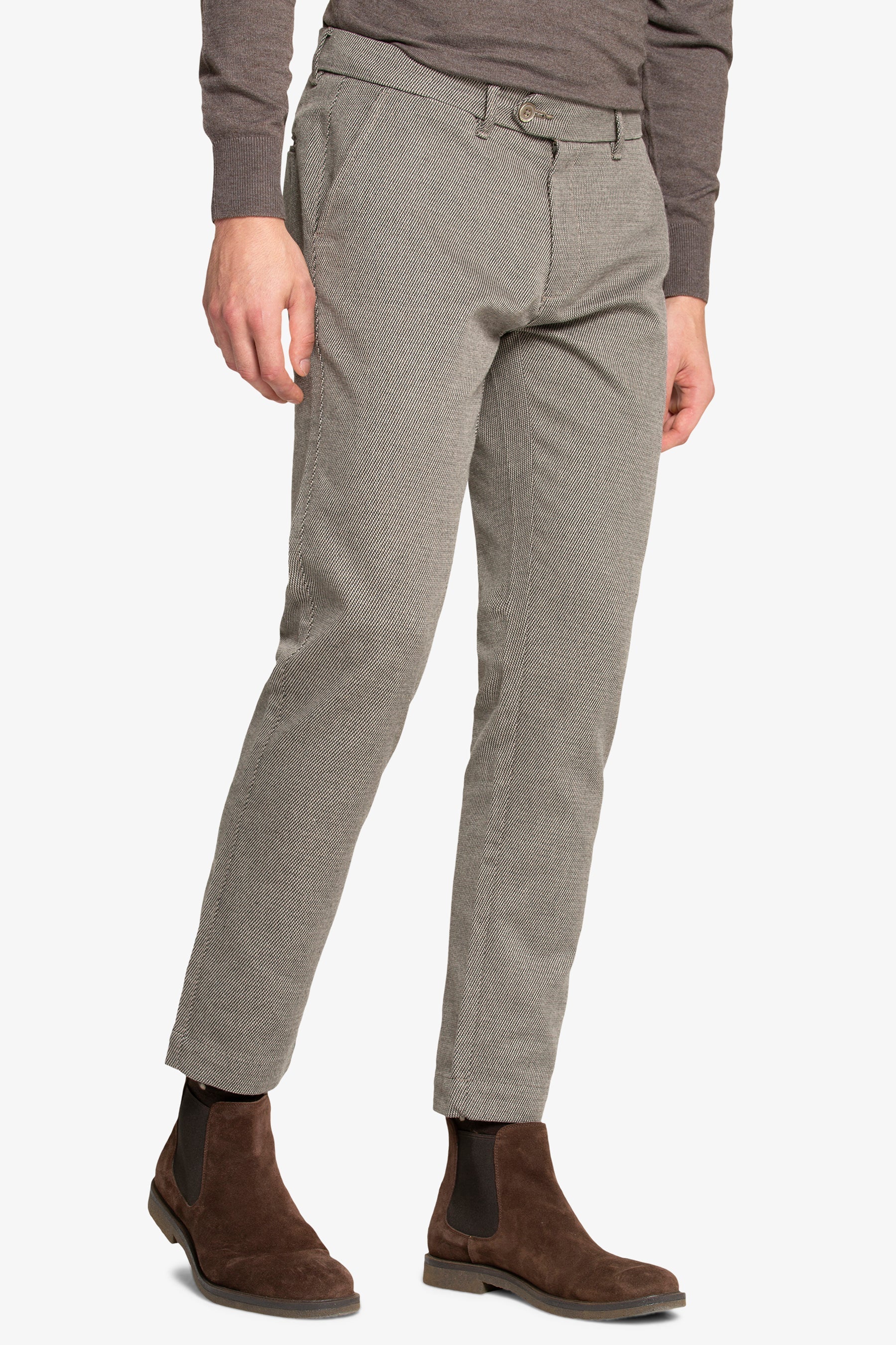 Pantalone strutturato tinto capo beige-Dan John
