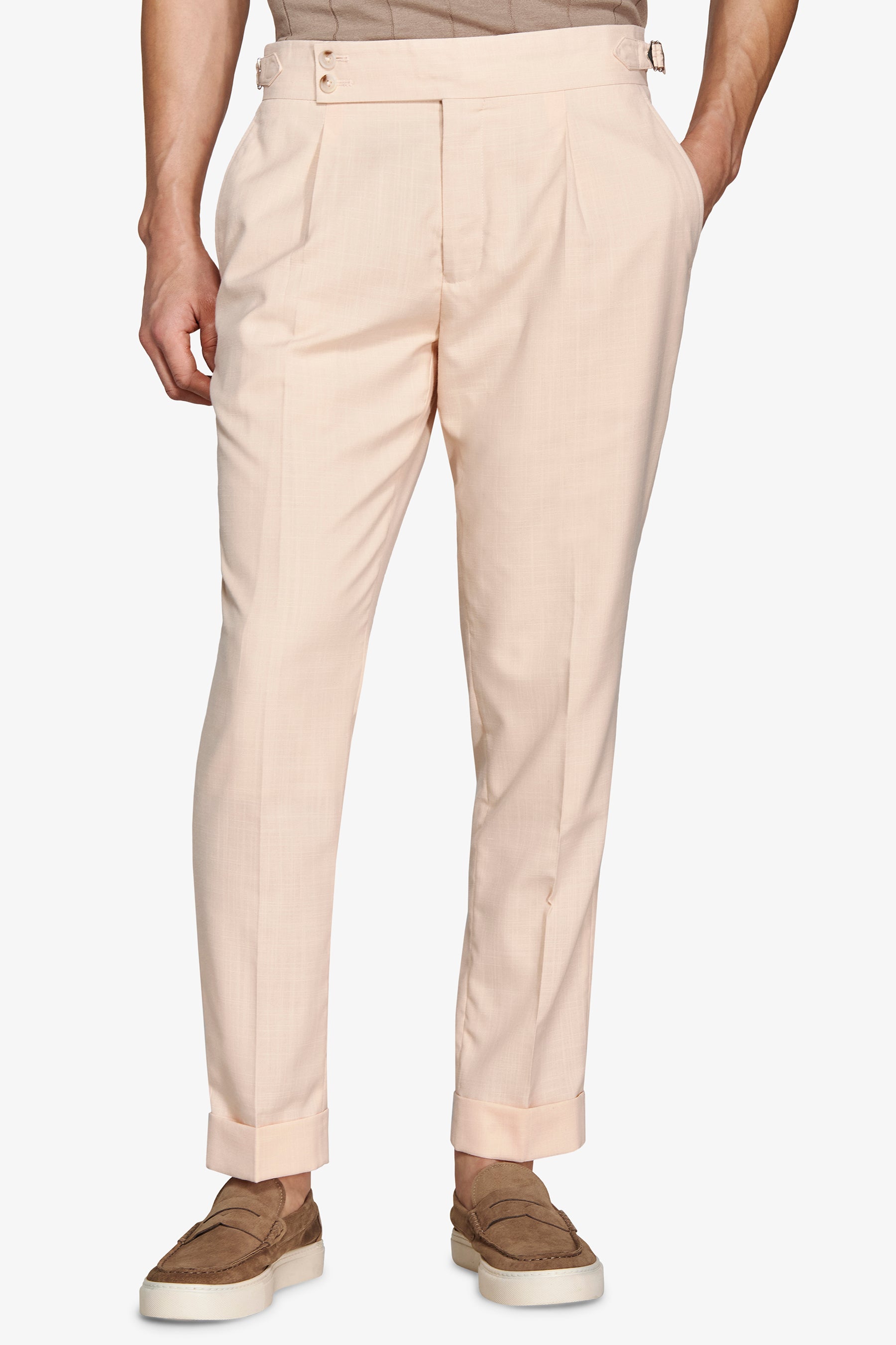 Pantaloni in tela fiammata pesca-Dan John