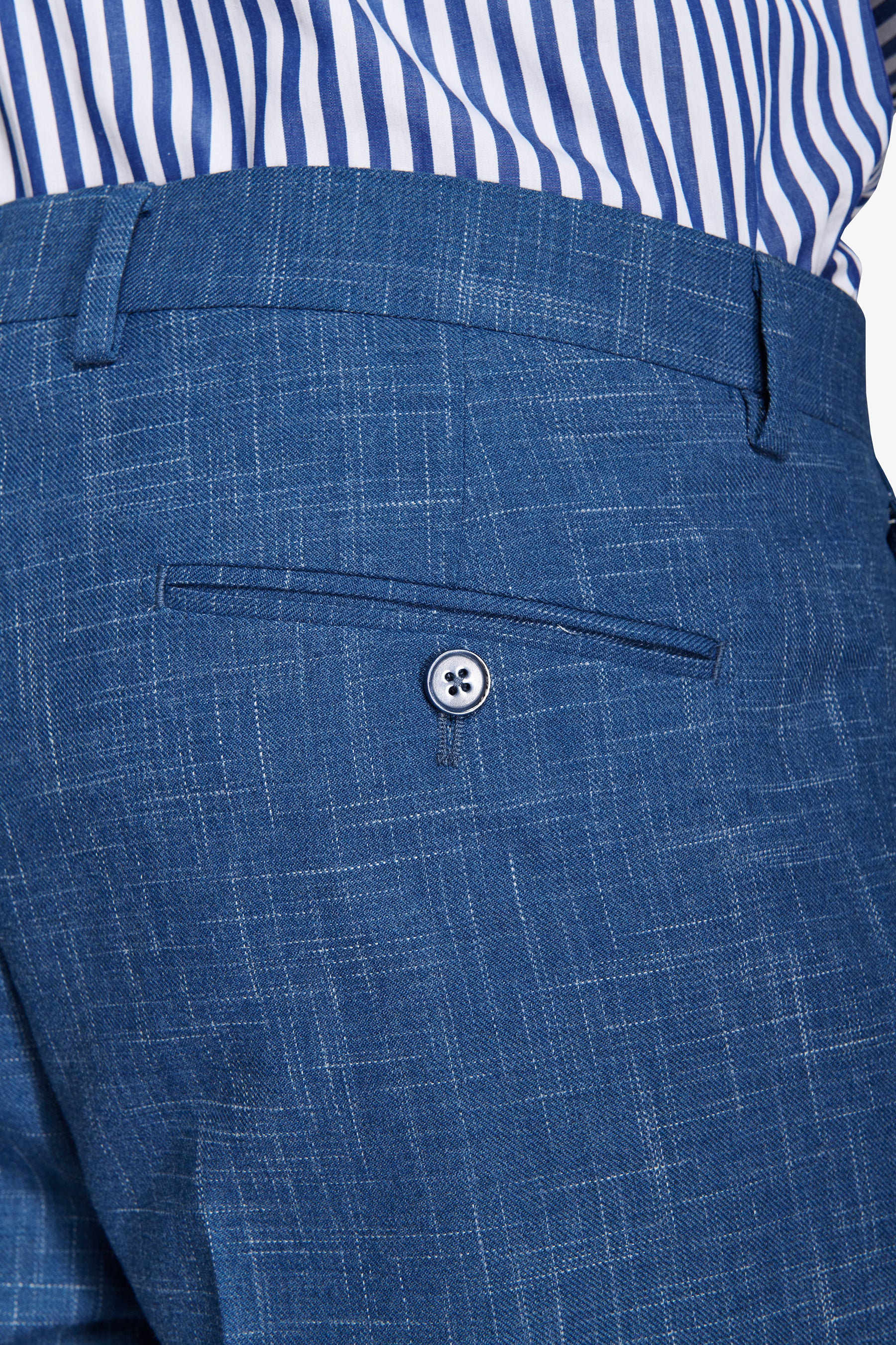 Pantaloni da abito in tela fiammata royal-Dan John