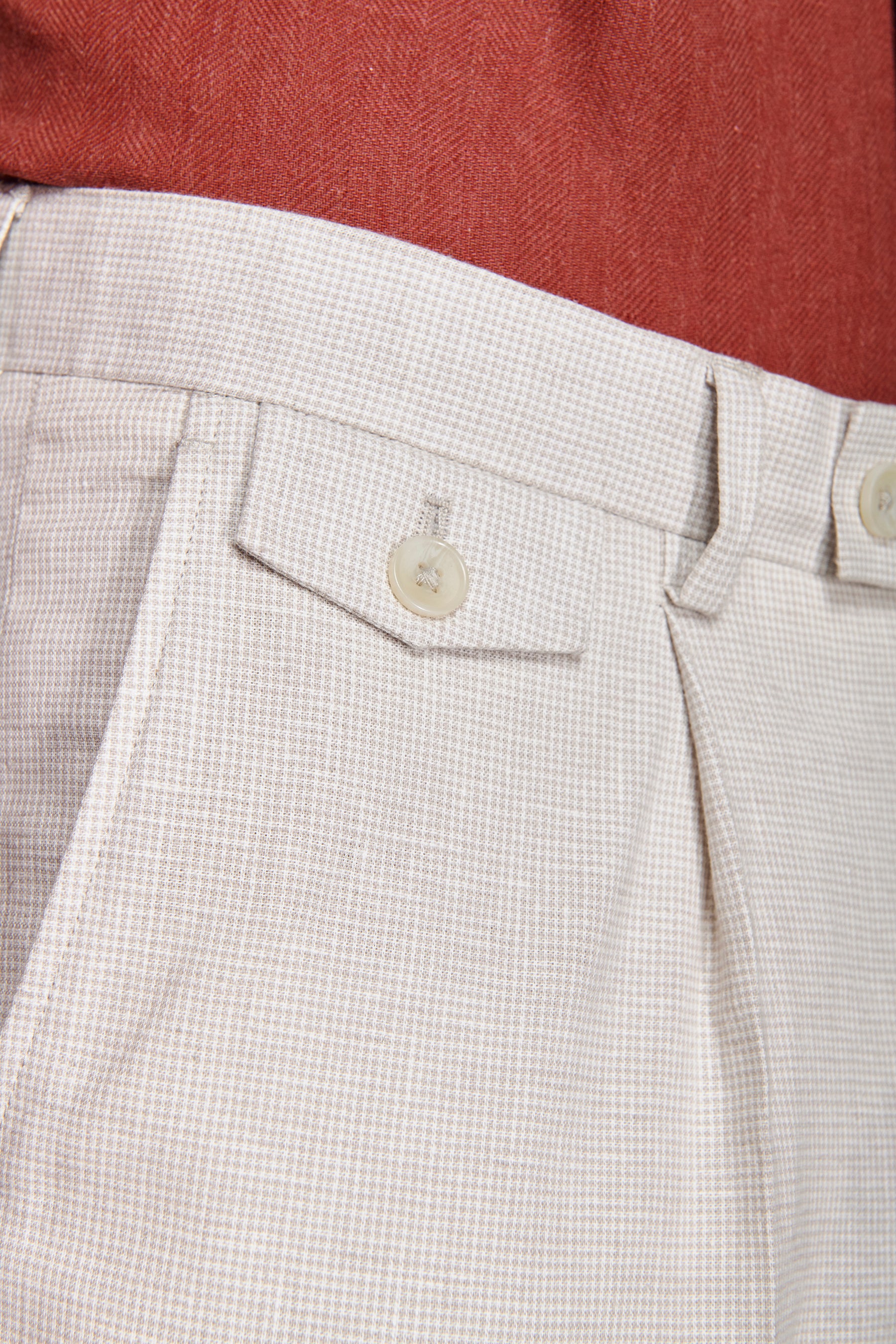 Pantaloni da abito pied de poule grigio chiaro-Dan John