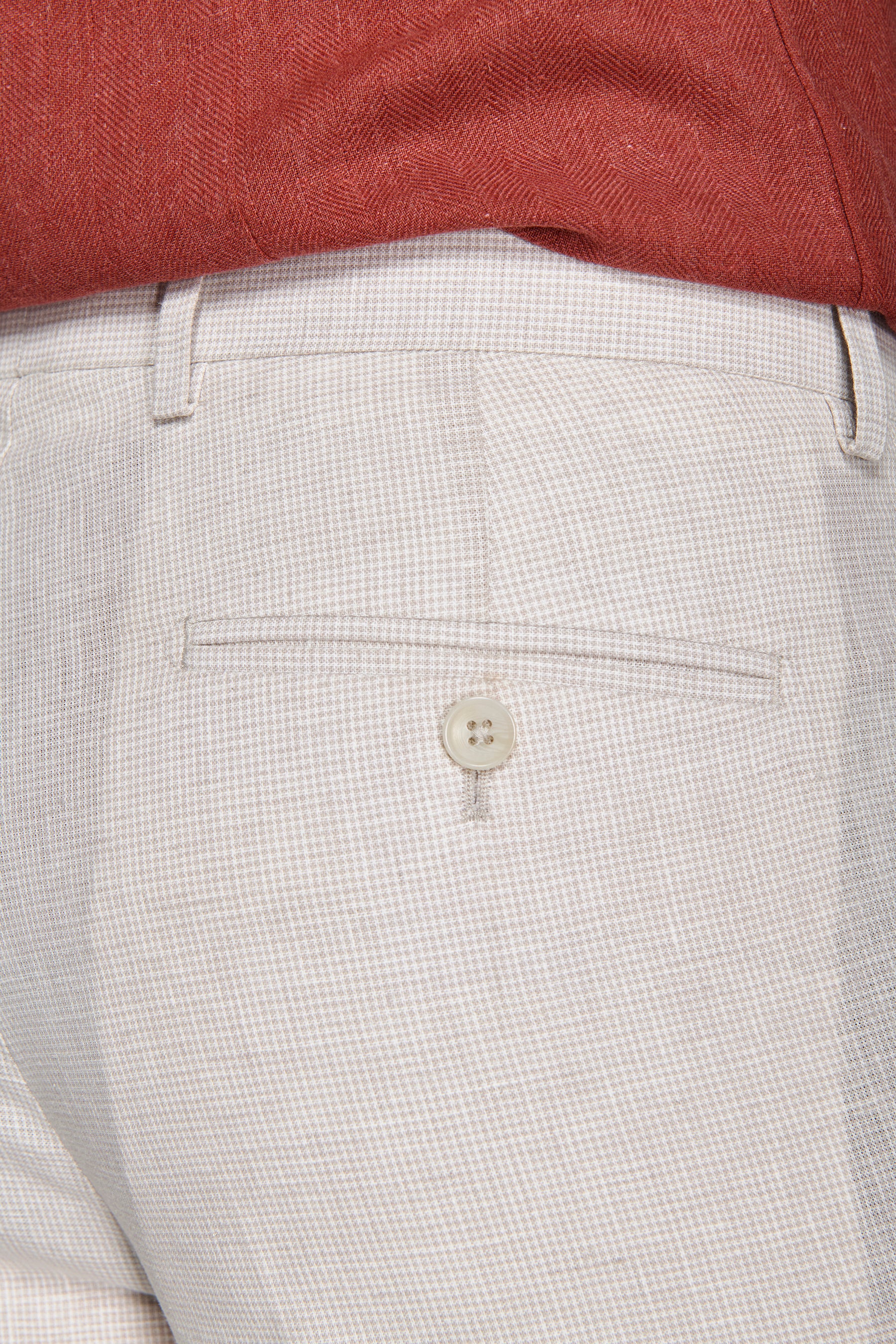 Pantaloni da abito pied de poule grigio chiaro-Dan John