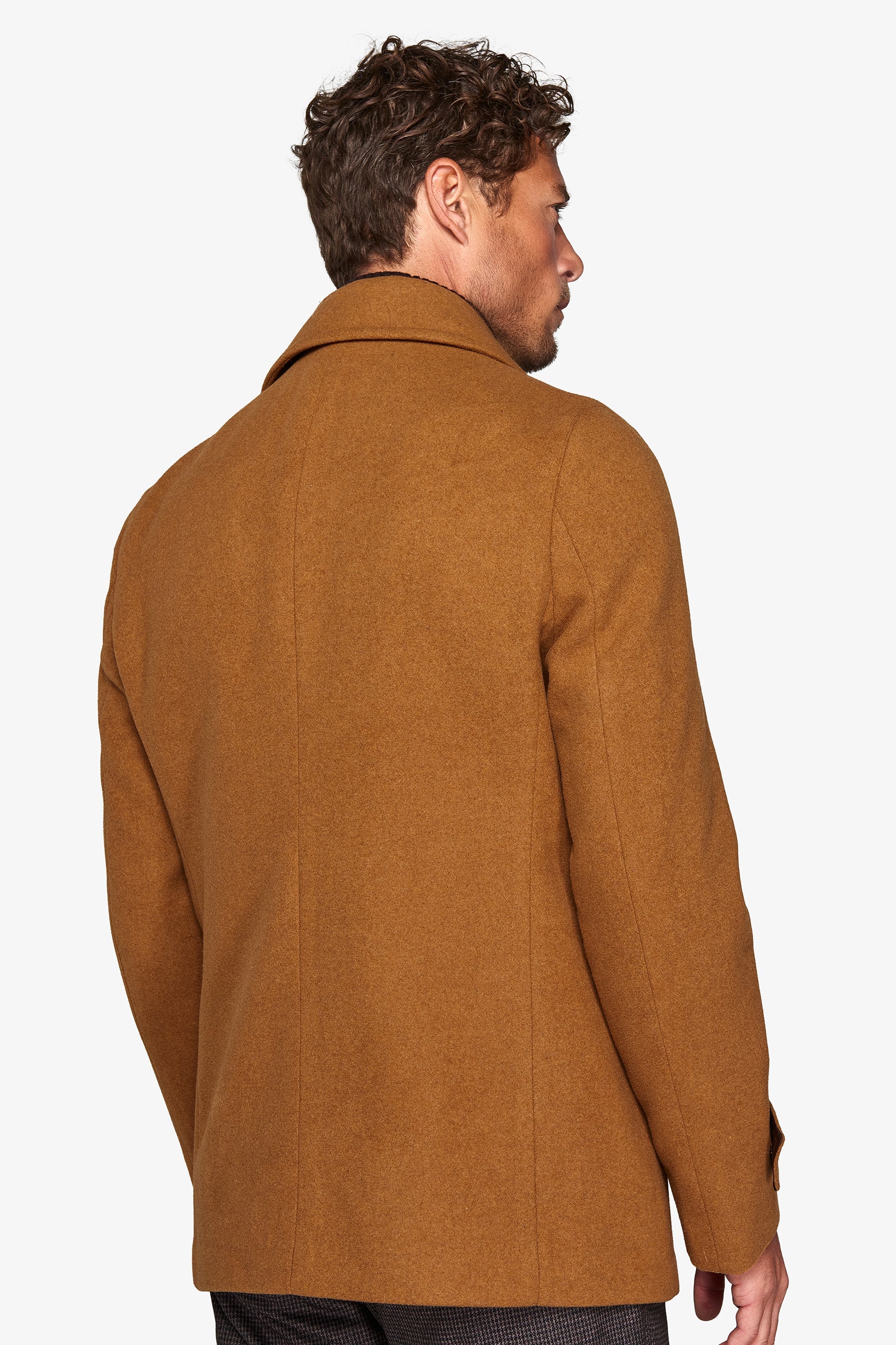 Peacoat doppiopetto ocra-Dan John