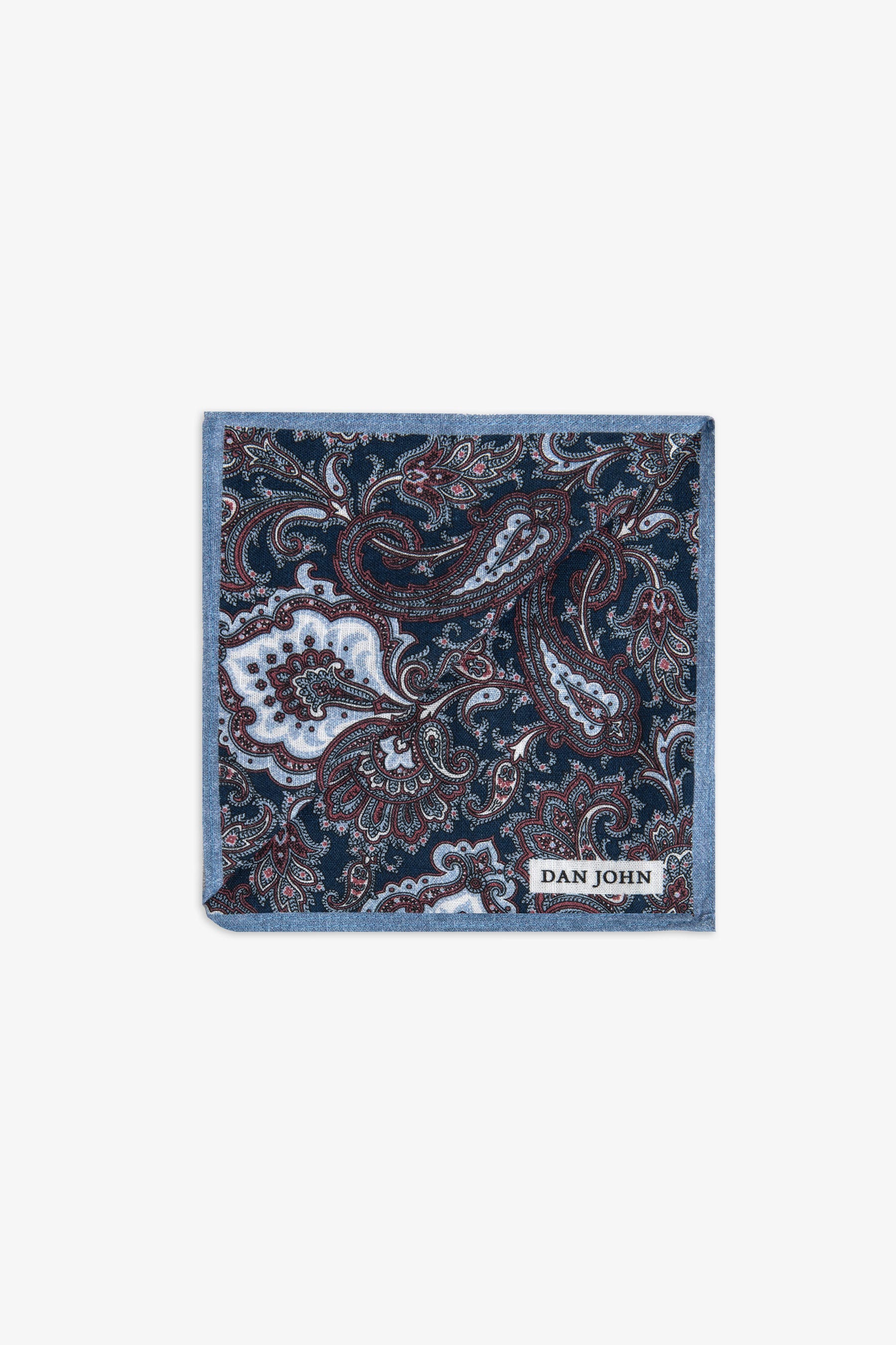 Pochette disegno cashmere blu-Dan John