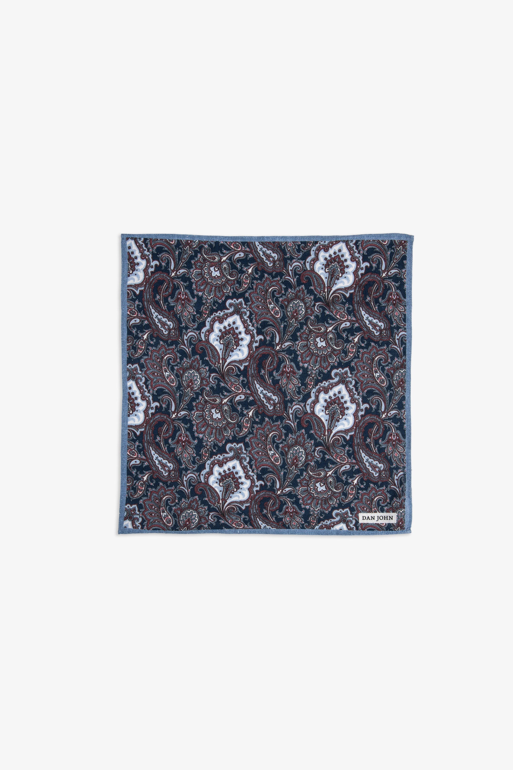 Pochette disegno cashmere blu-Dan John