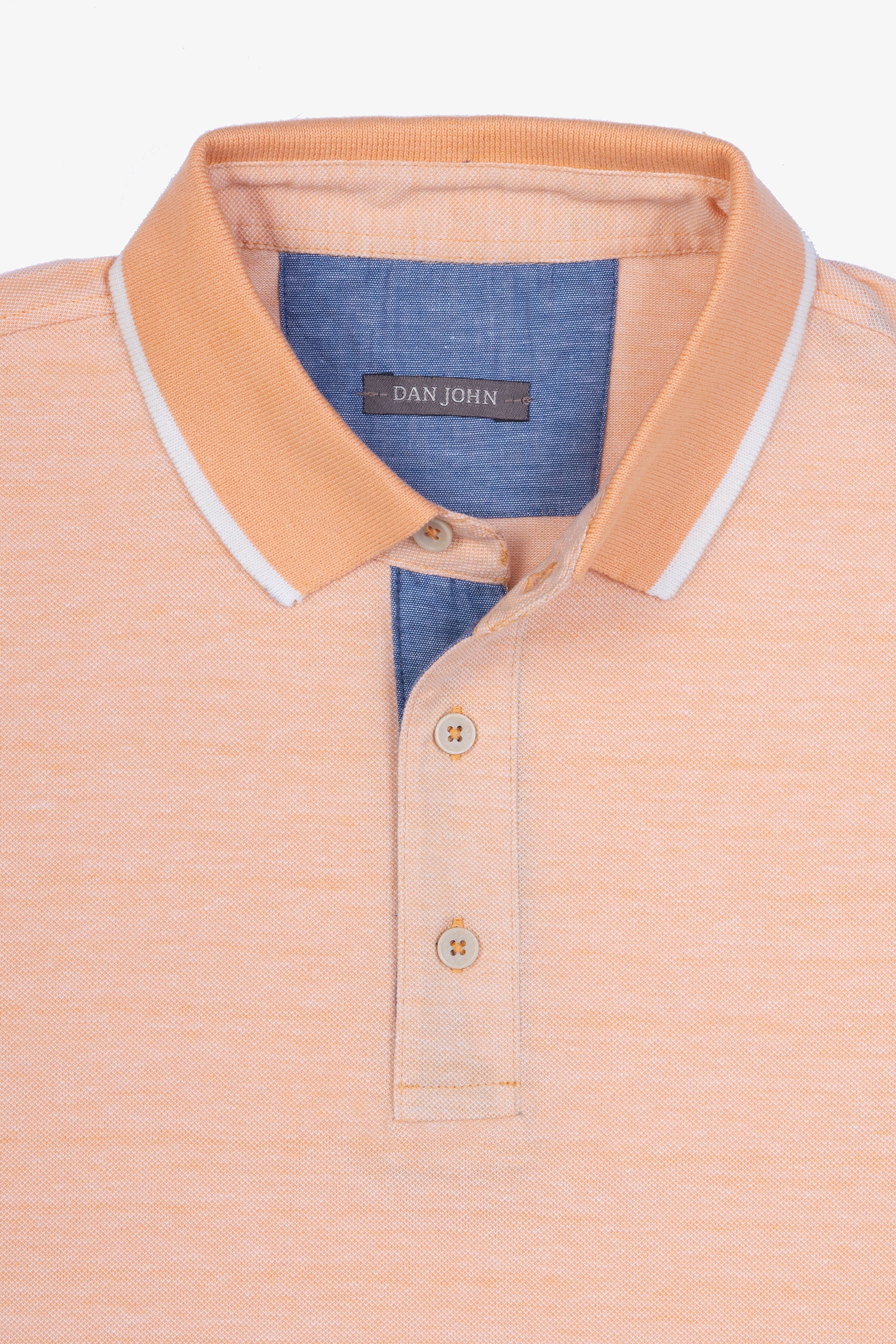 Polo collo e profili in contrasto albicocca-Dan John