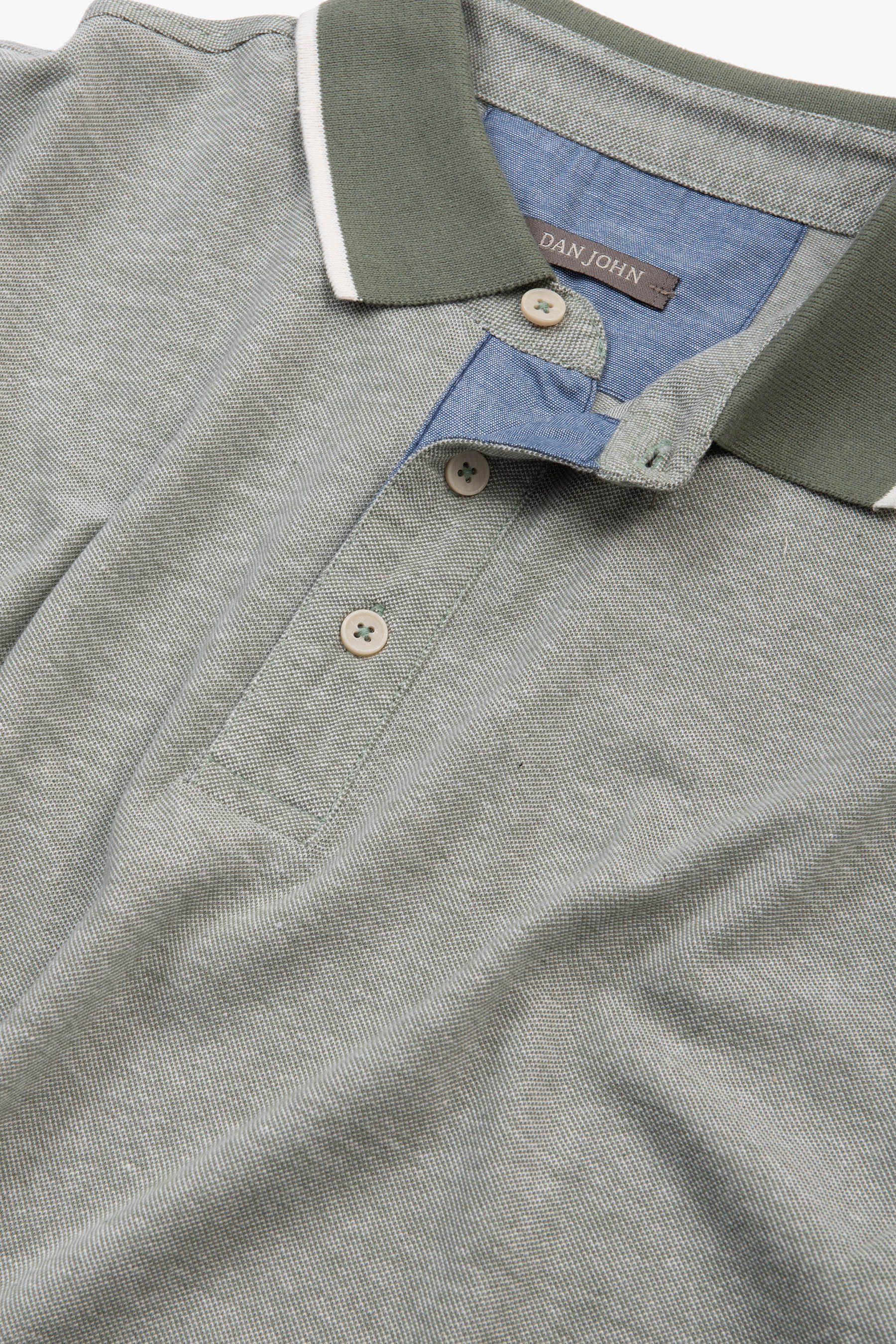 Polo collo e profili in contrasto verde-Dan John