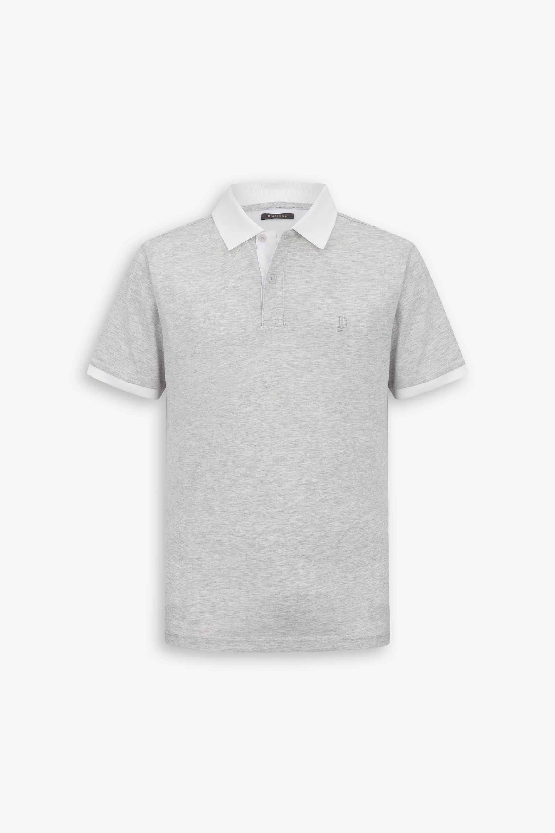 Polo in jersey con contrasti polvere-Dan John