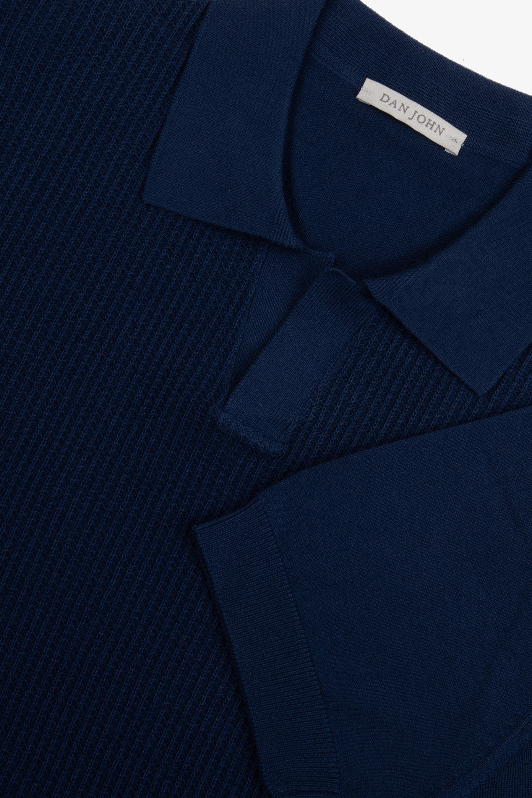 Polo in maglia collo aperto armaturata royal-Dan John