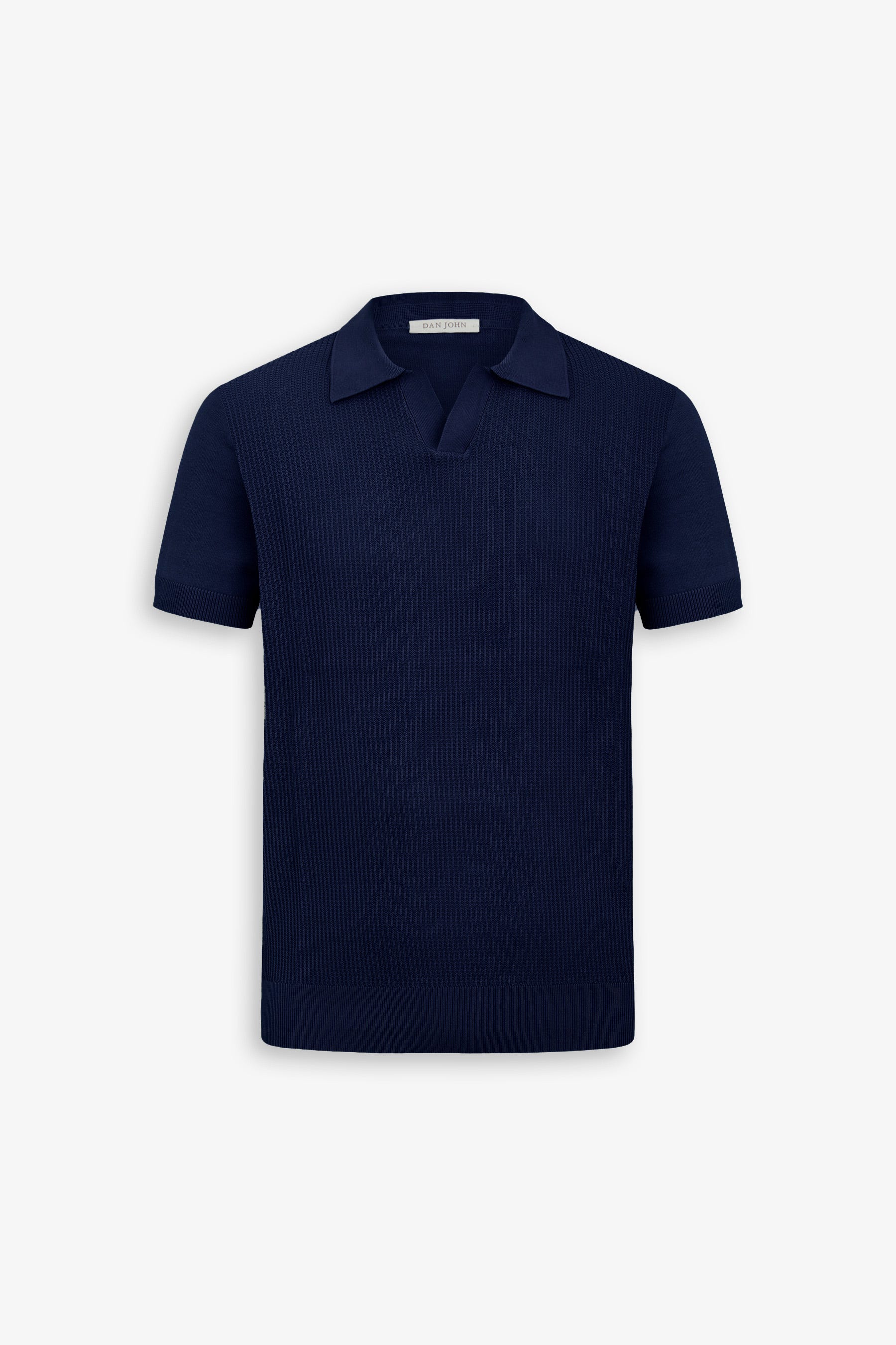 Polo in maglia collo aperto armaturata royal-Dan John