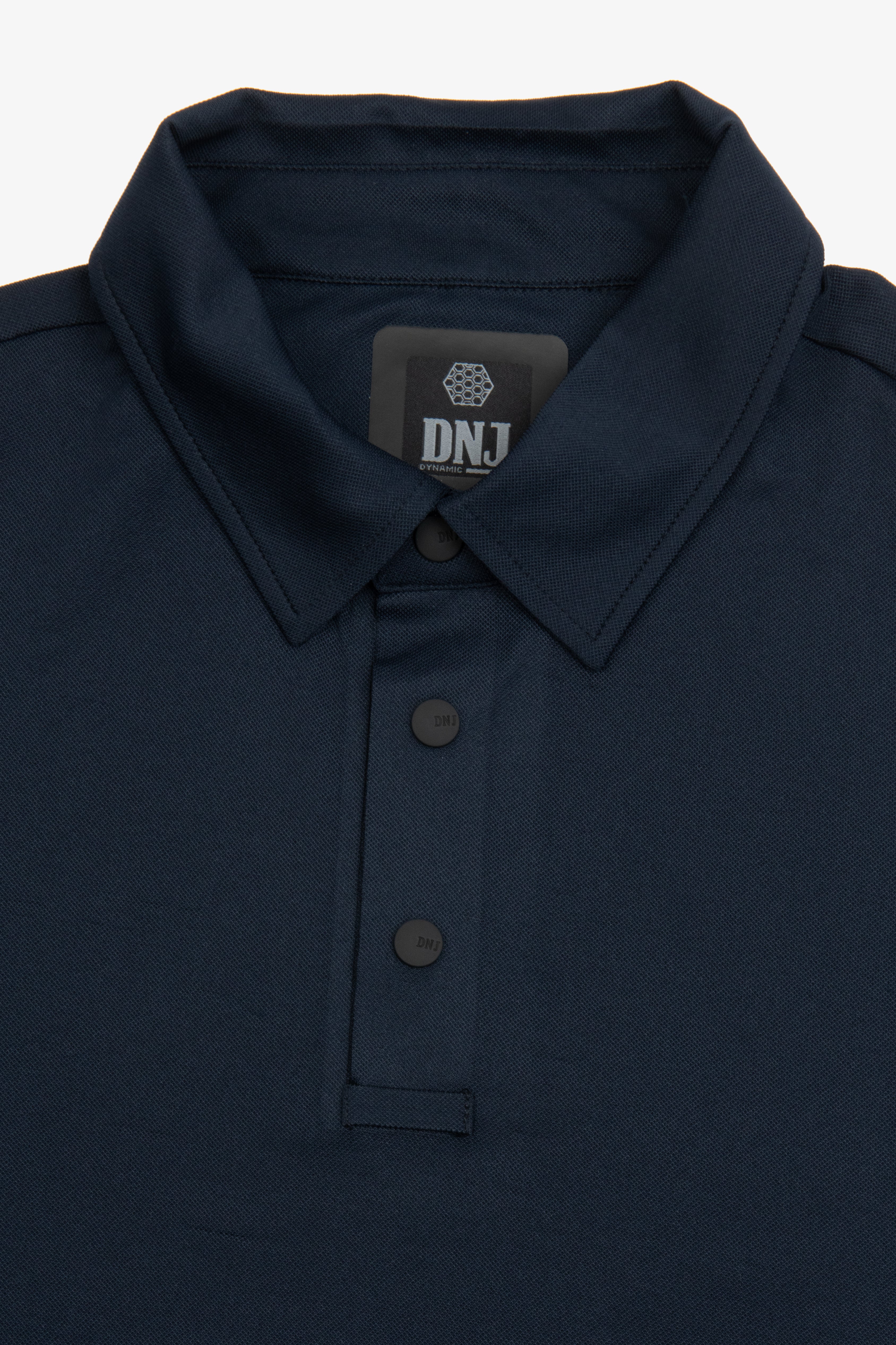 Polo tecnica con bottoni blu DNJ-Dan John