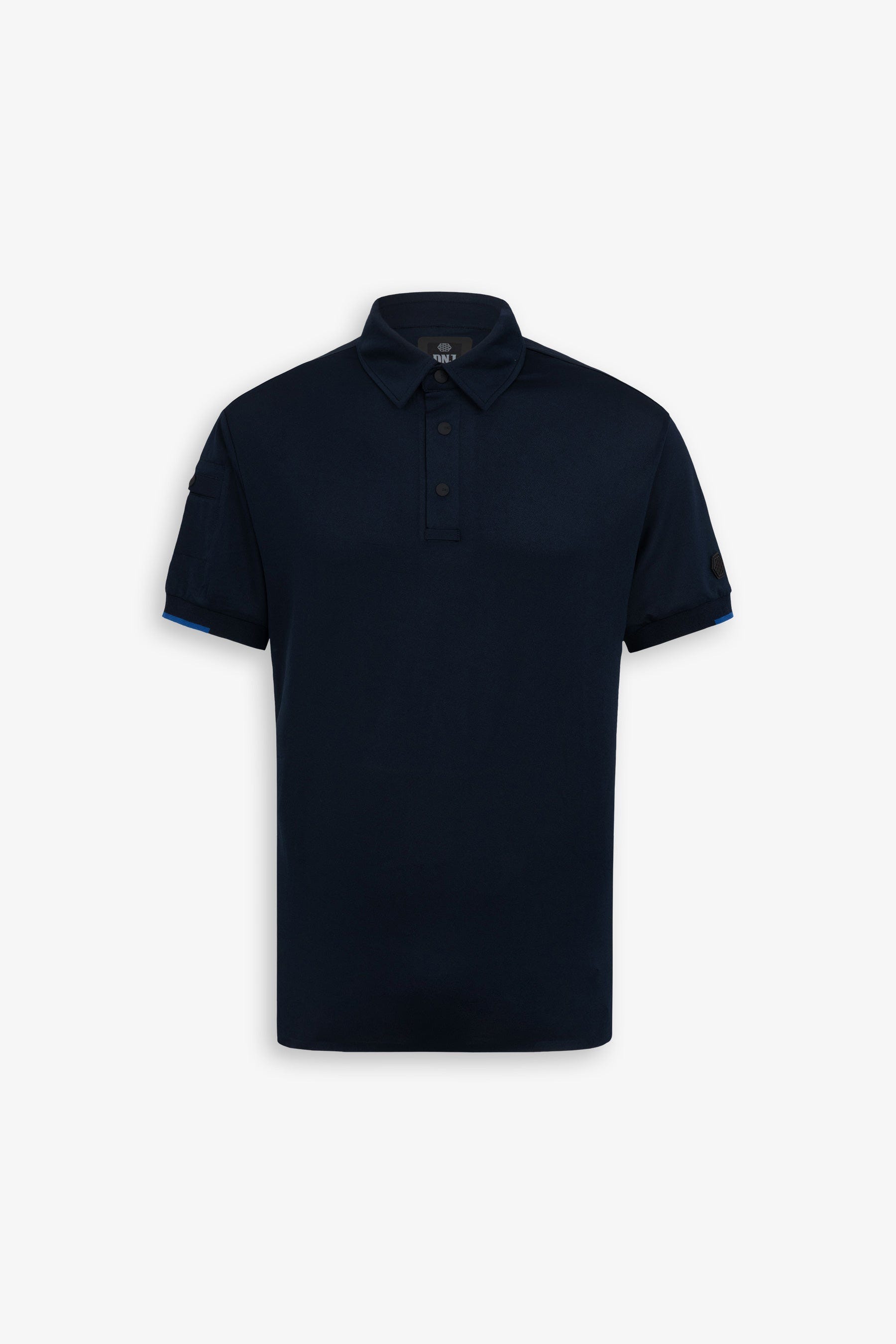 Polo tecnica con bottoni blu DNJ-Dan John