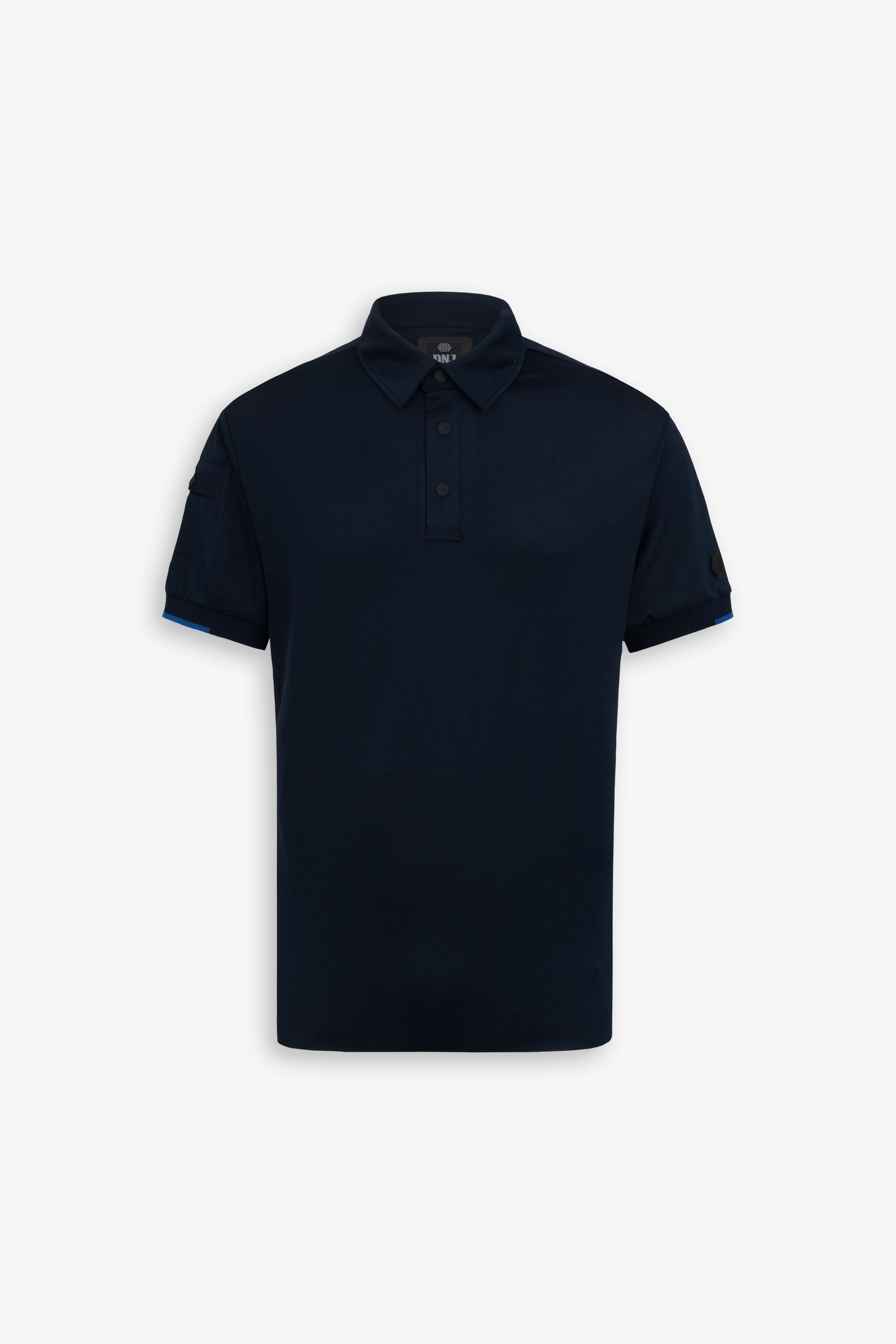 Polo tecnica con bottoni blu DNJ-Dan John