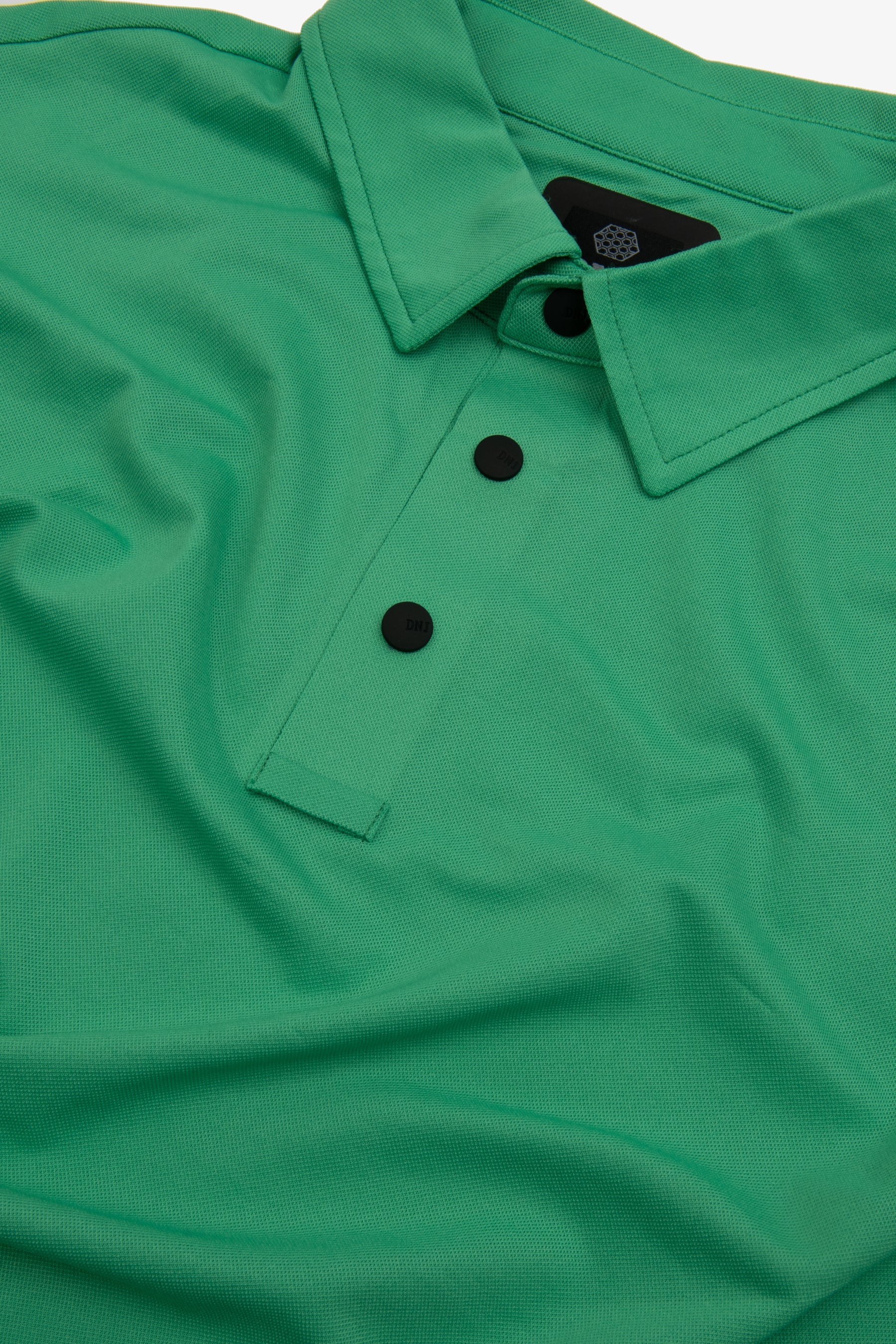 Polo tecnica con bottoni verde DNJ-Dan John