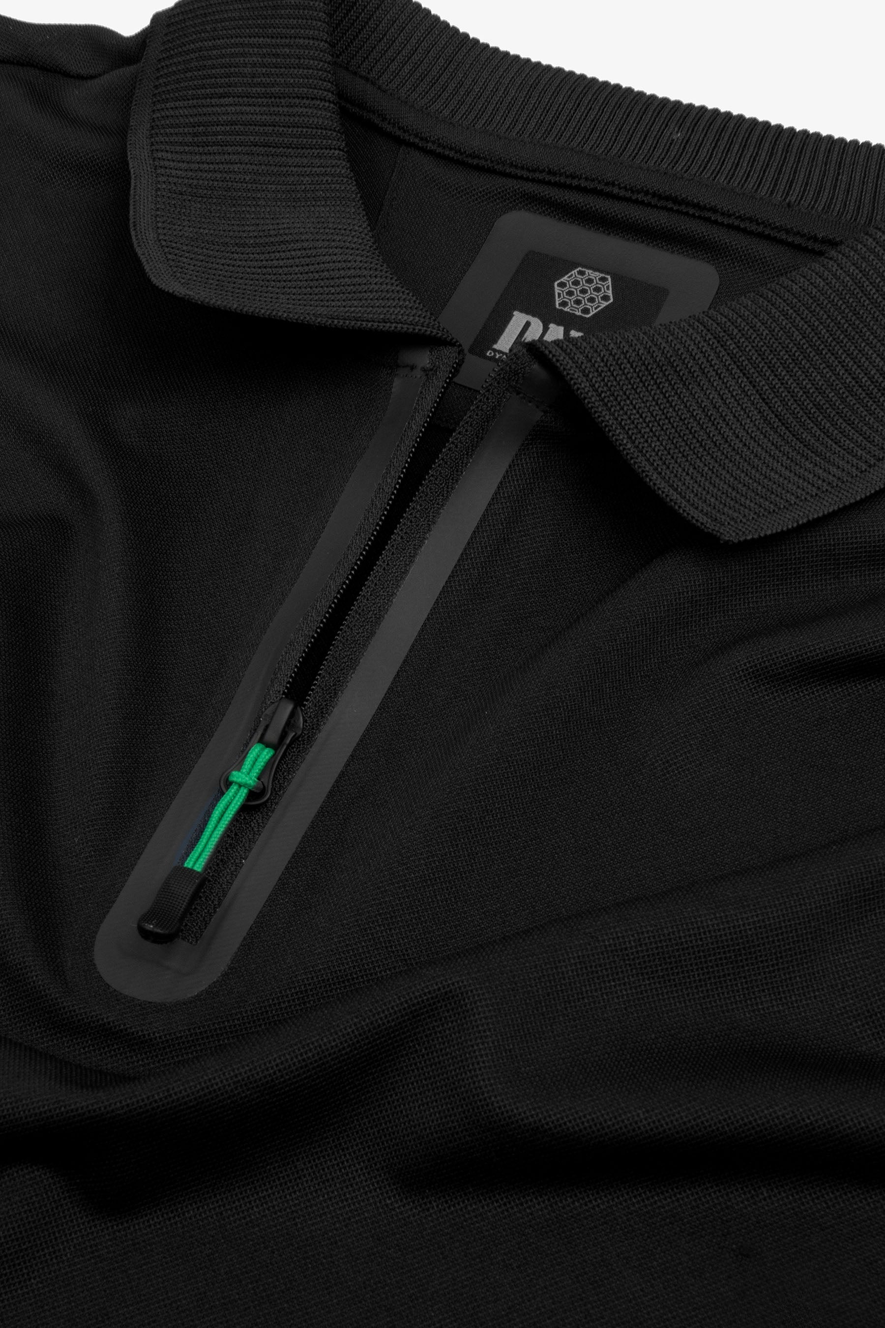 Polo tecnica con zip nero DNJ-Dan John