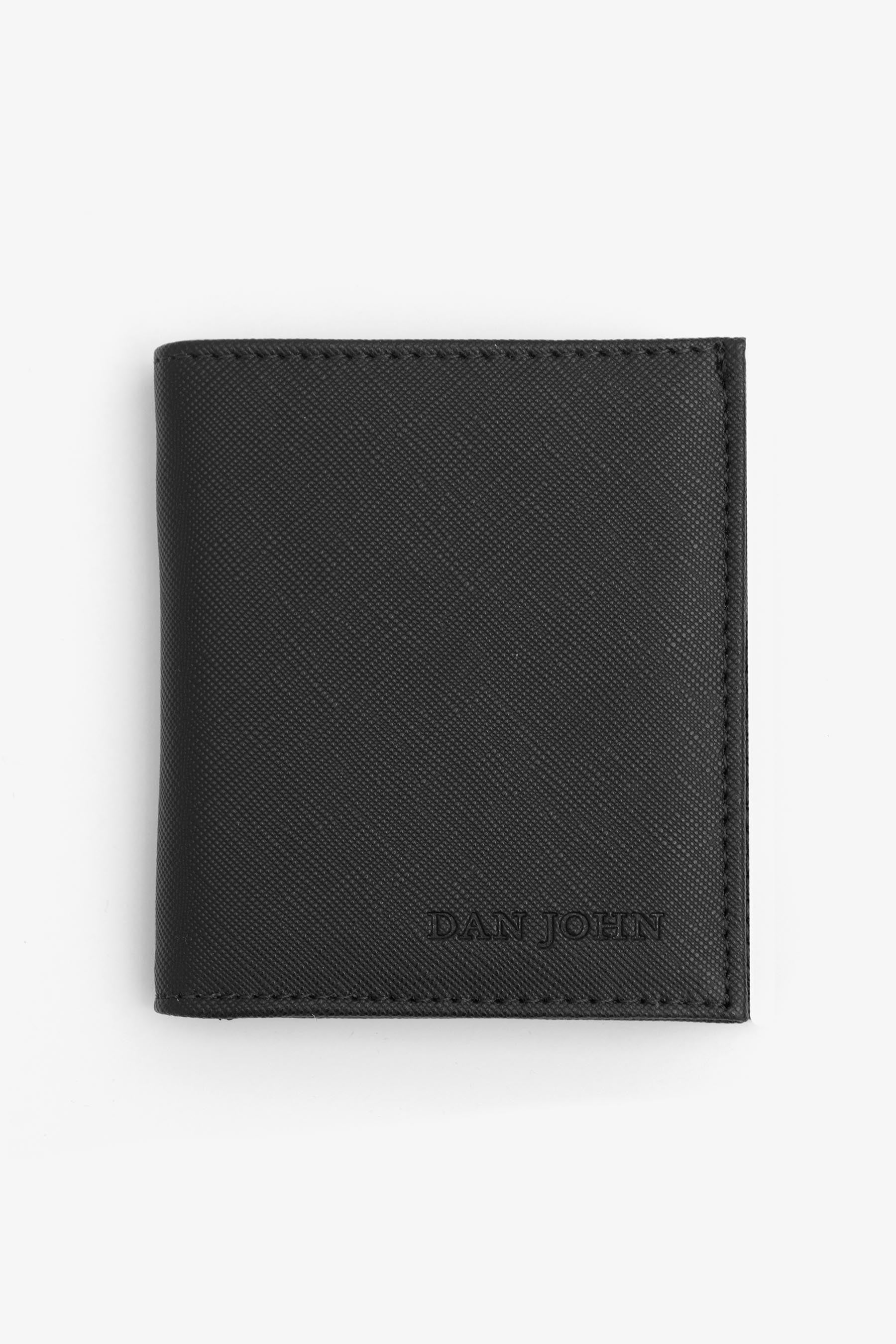 Portafoglio in saffiano nero-Dan John
