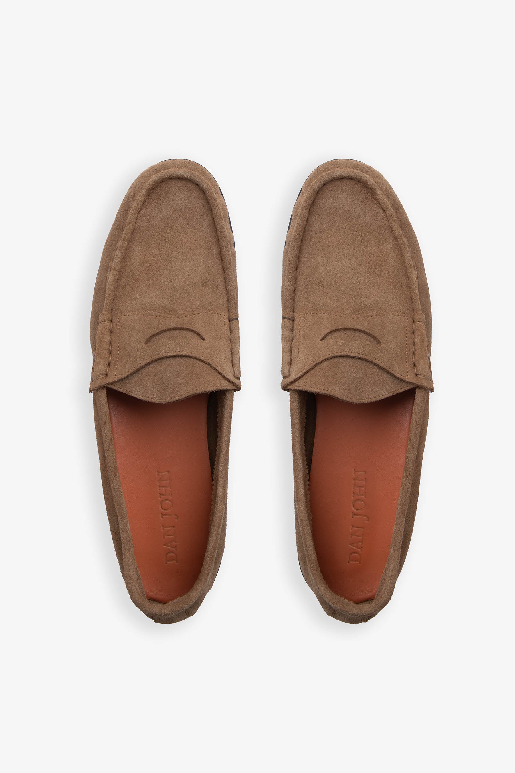 Mocassino scamosciato bocca di leone beige-Dan John