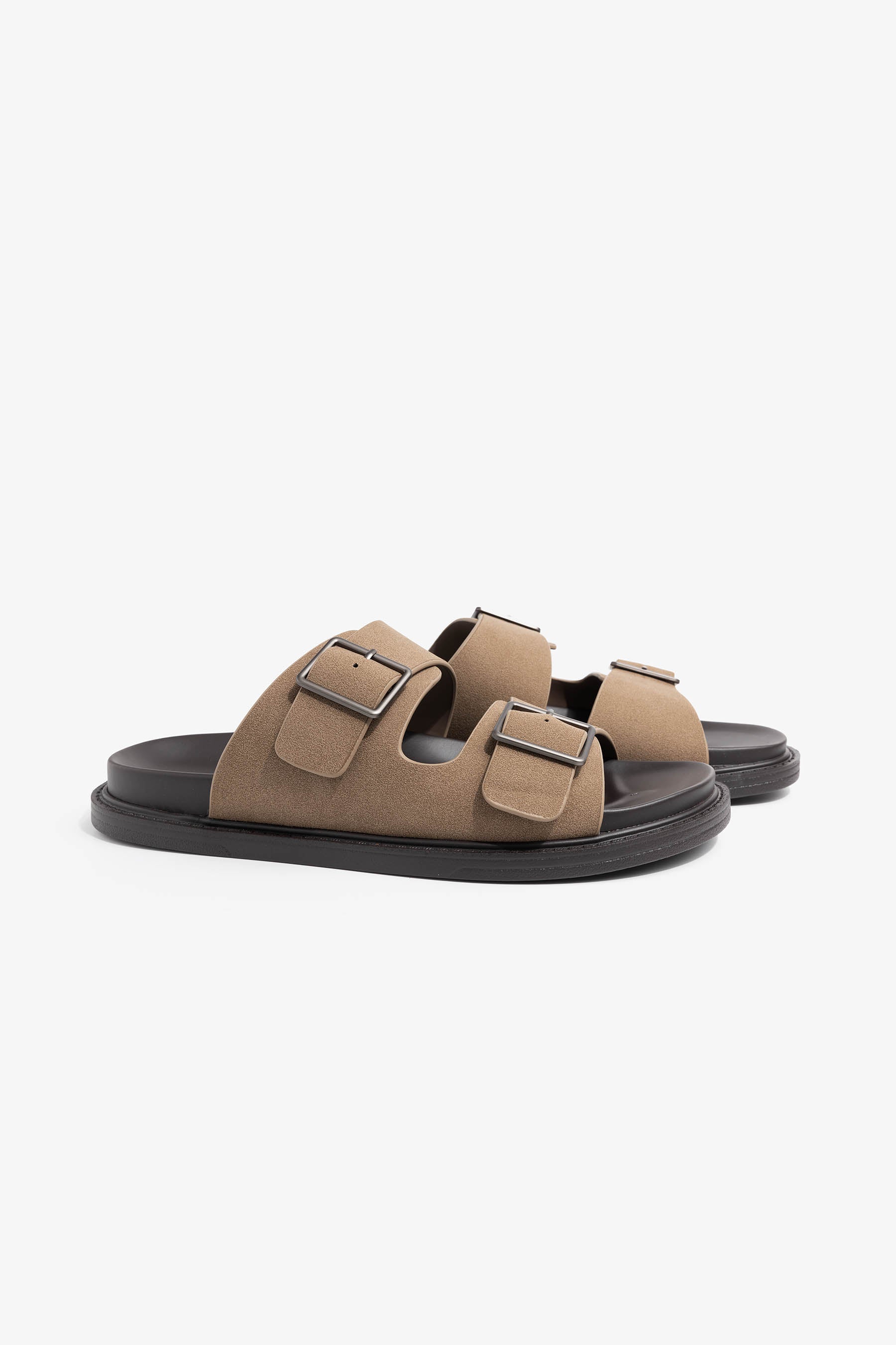 Sandalo ecosuede taupe-Dan John