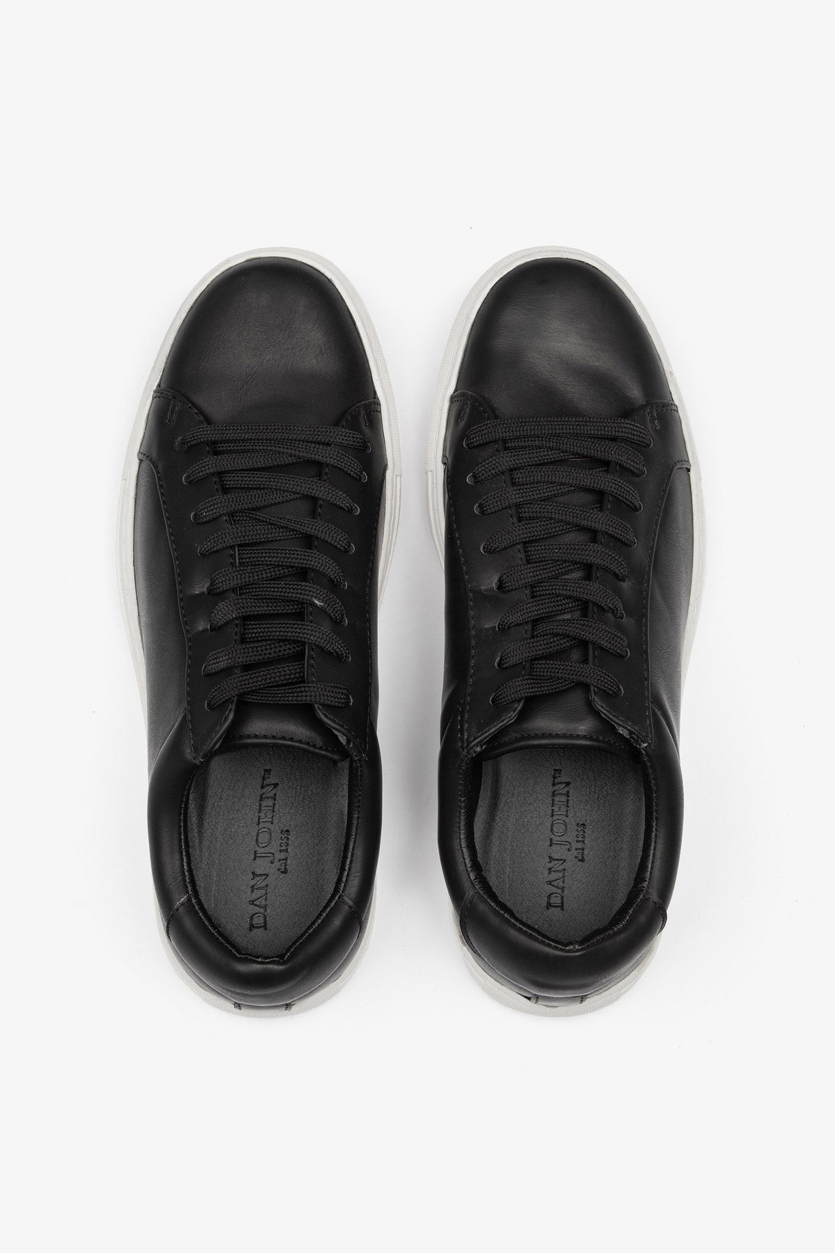 Sneakers in ecopelle nera-Dan John
