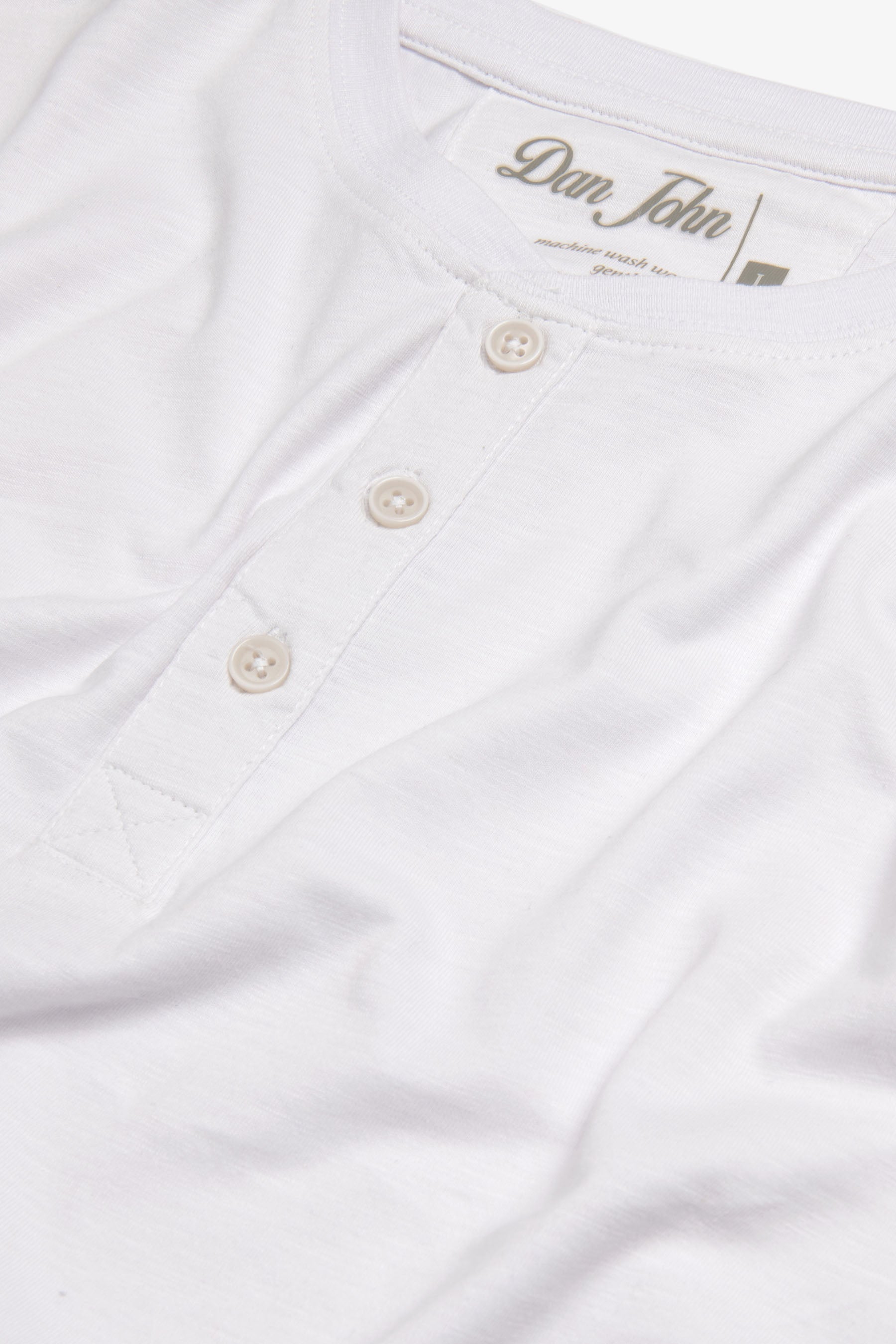 T-shirt chester effetto fiammato bianco-Dan John