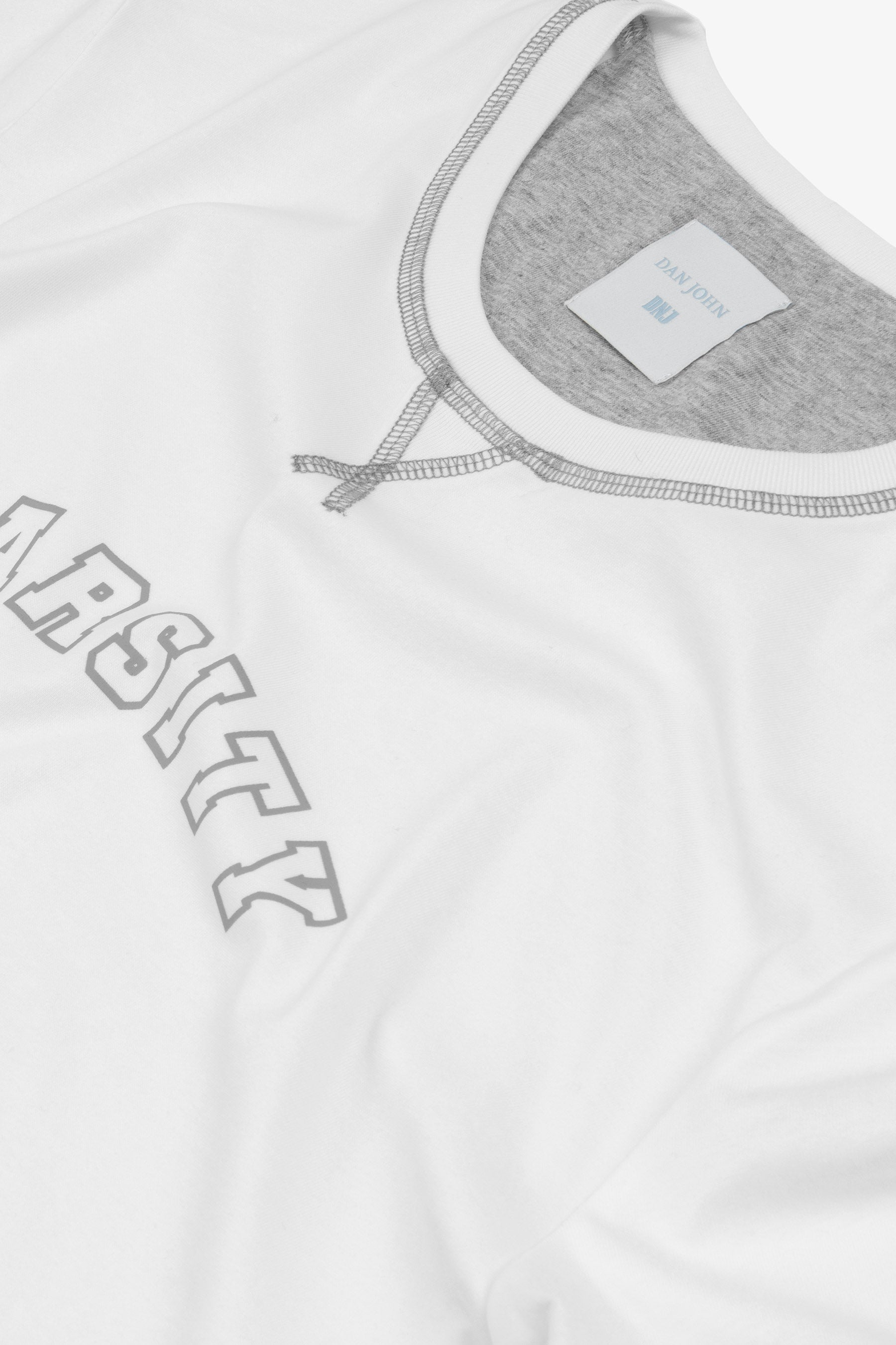 T-shirt con logo DNJ panna-Dan John