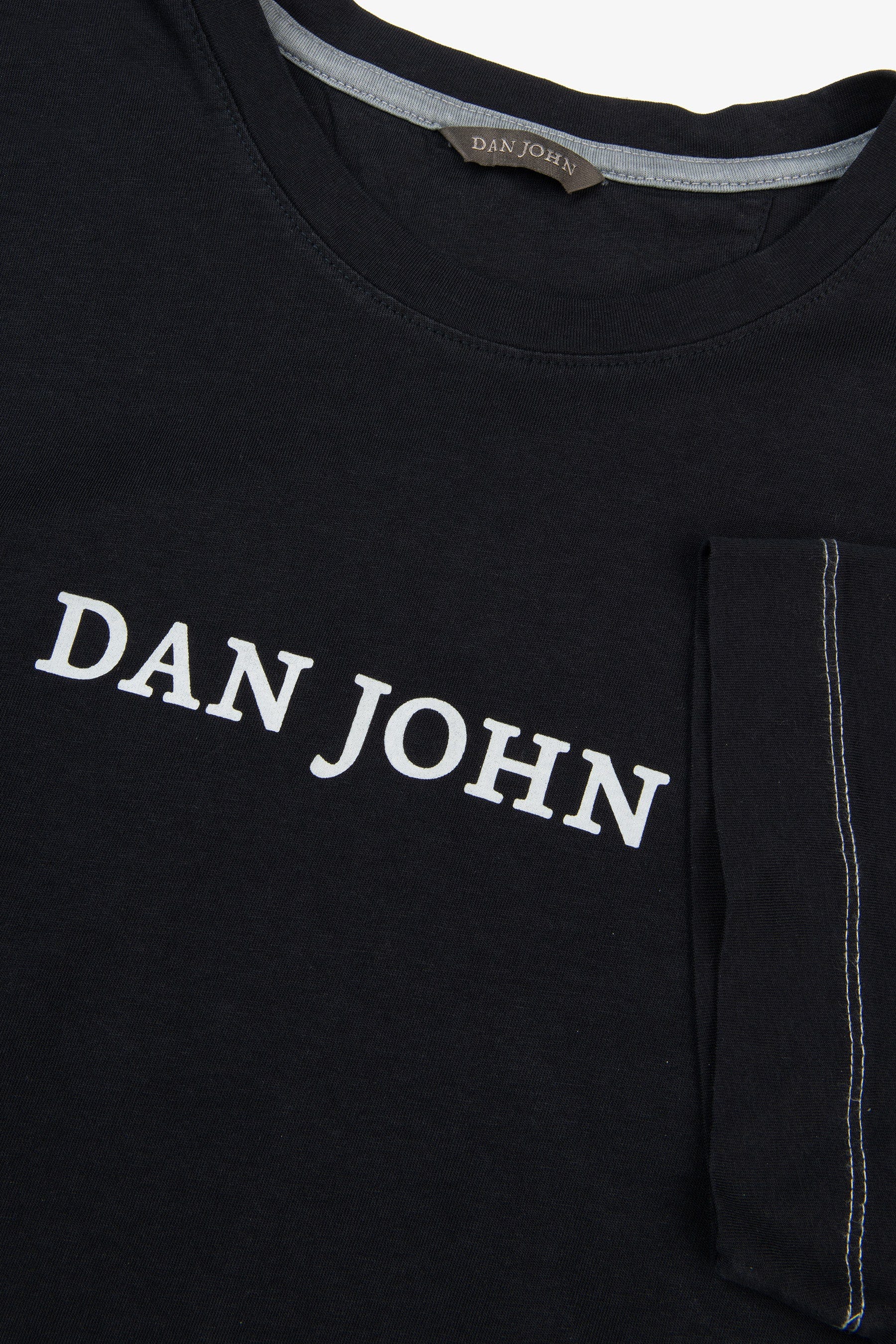 T-shirt con logo blu-Dan John