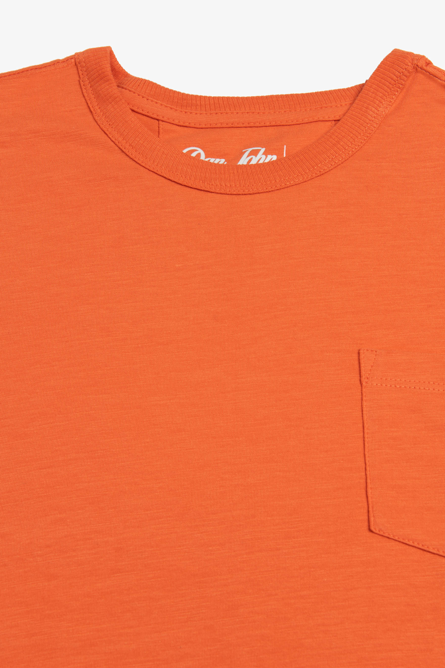 T-shirt girocollo con taschino arancio-Dan John