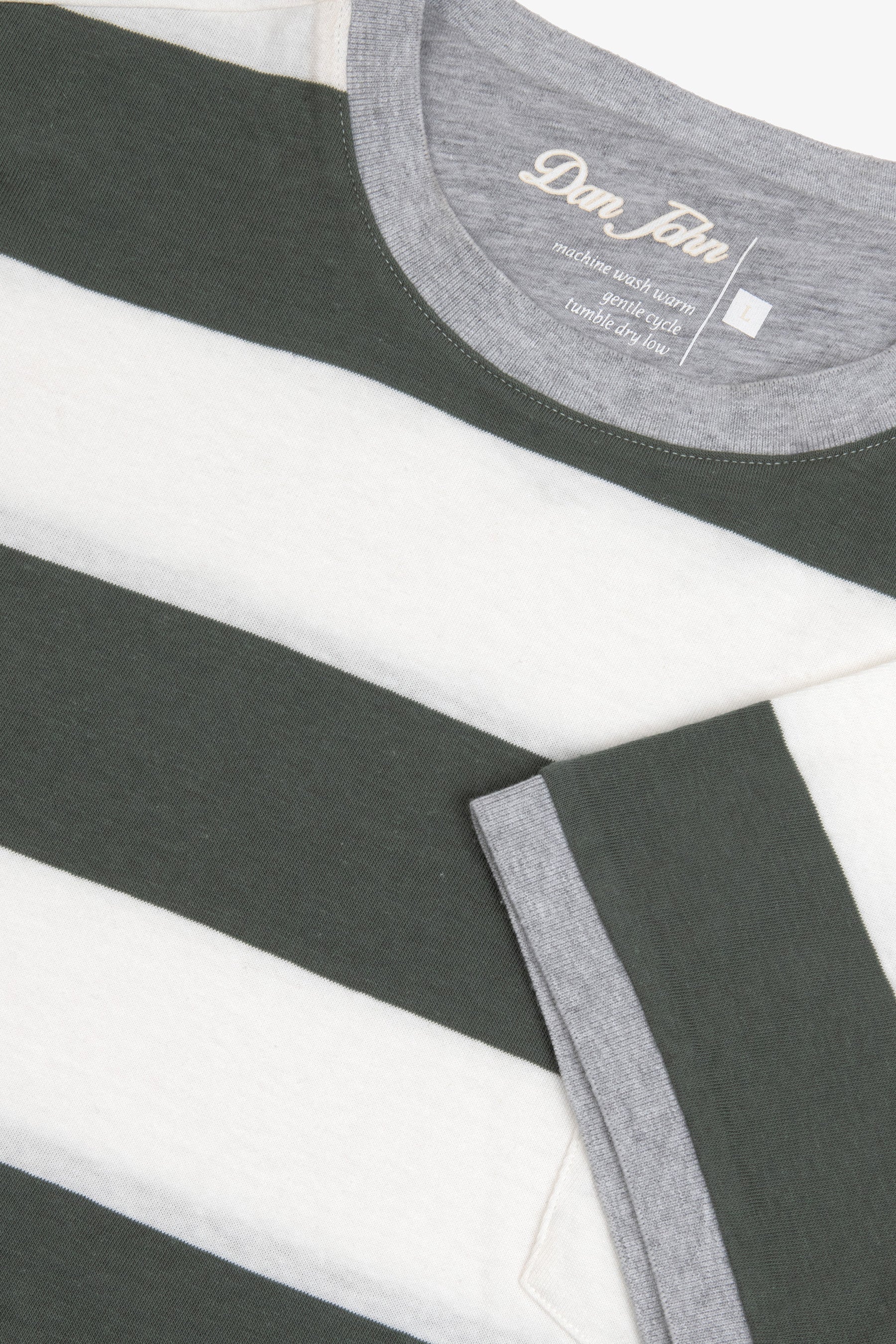 T-shirt in maglia a righe malva-Dan John