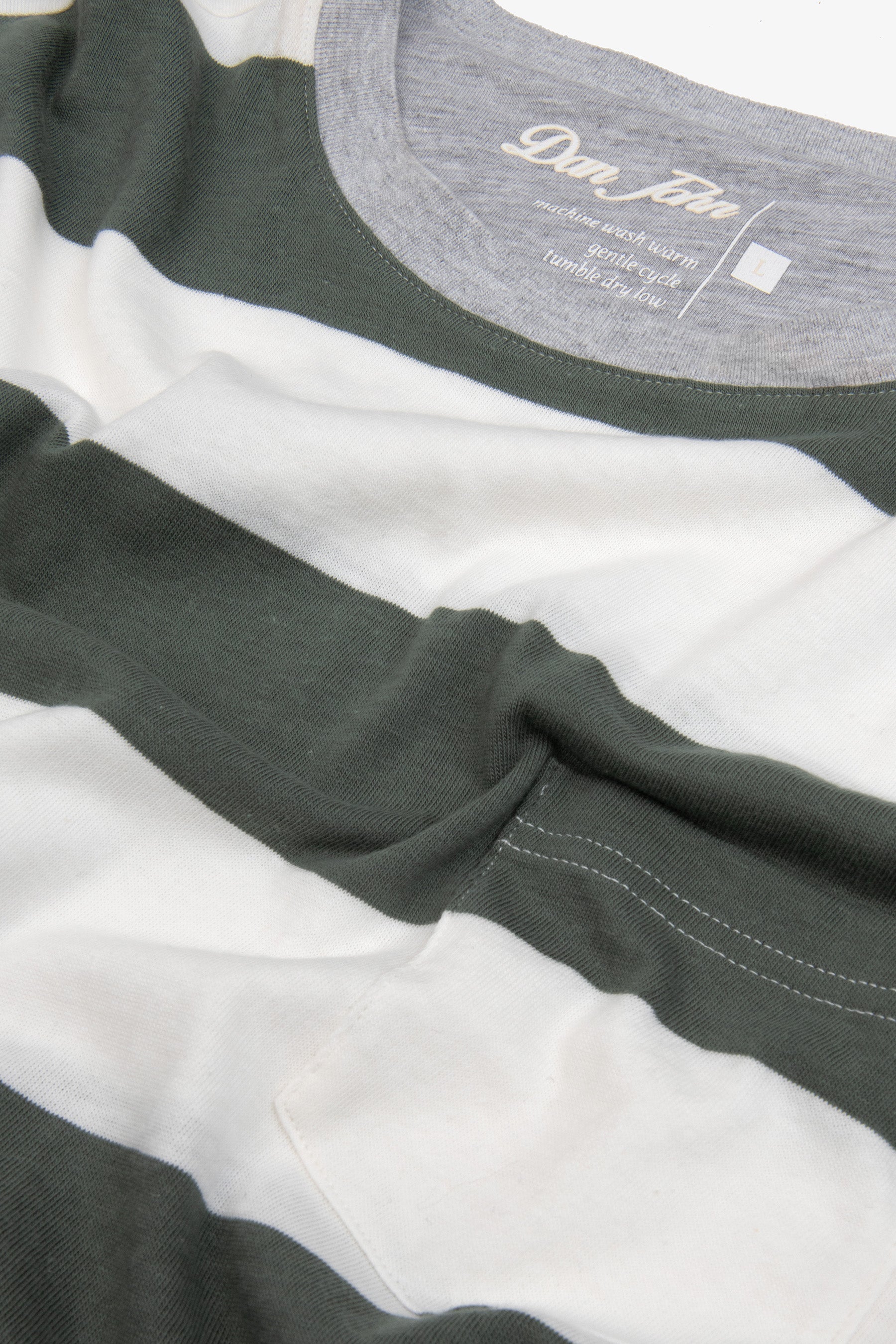 T-shirt in maglia a righe malva-Dan John