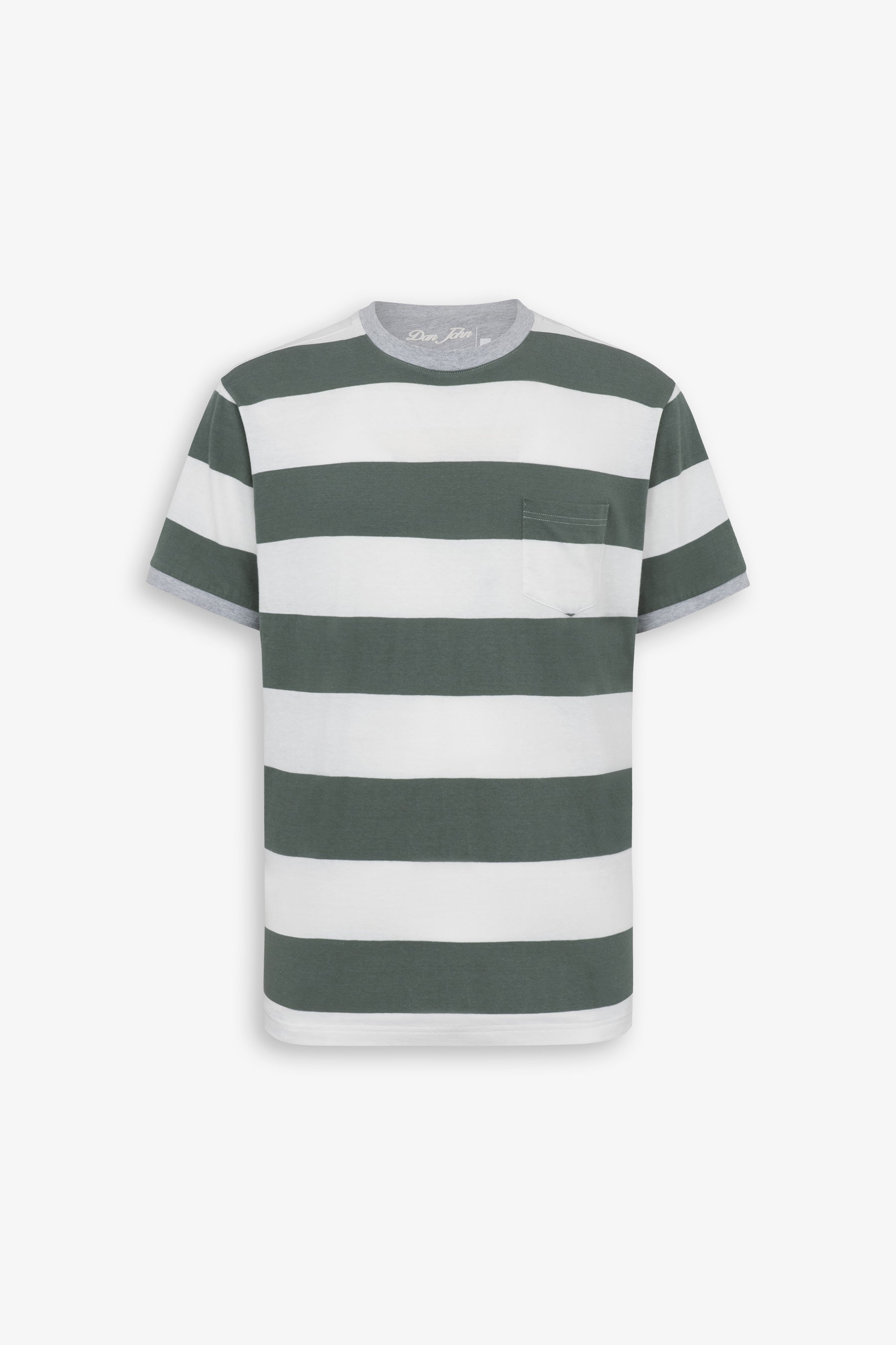 T-shirt in maglia a righe malva-Dan John