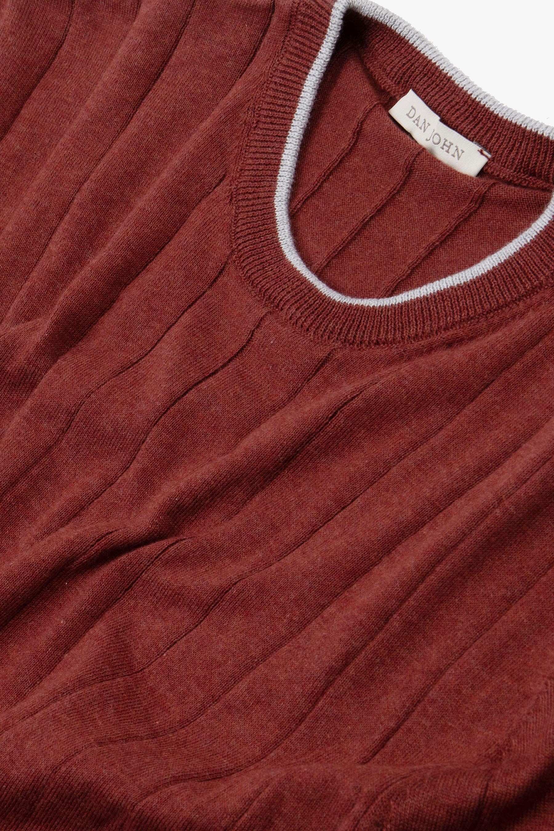 T-shirt in maglia costa piatta mattone-Dan John