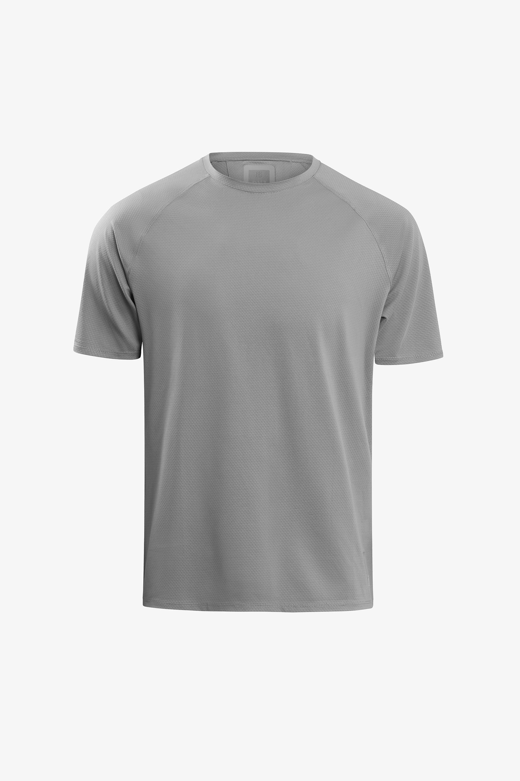 T-shirt micro scacchi DNJ grigio-Dan John
