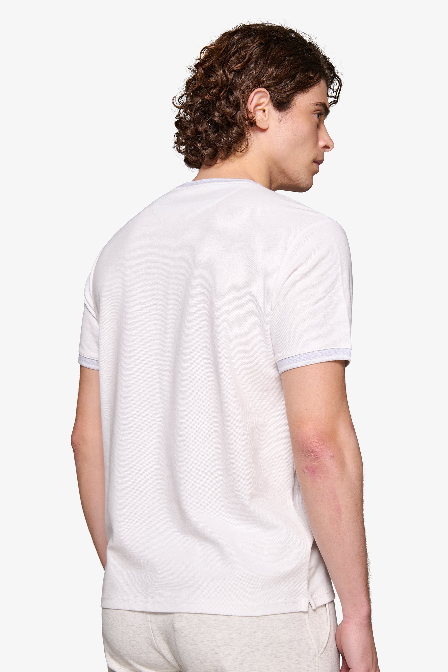 T-shirt piquet DNJ off white-Dan John
