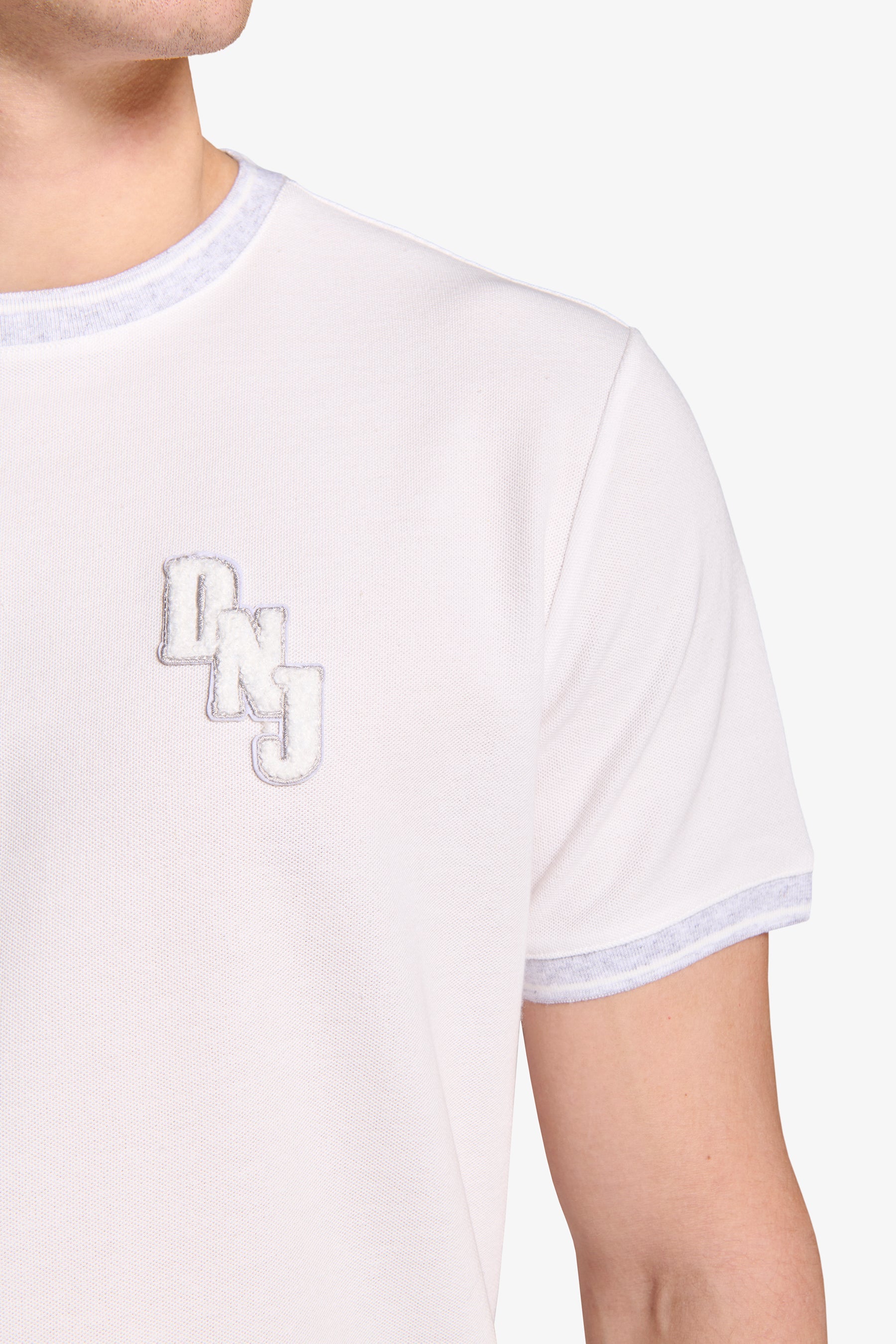 T-shirt piquet DNJ off white-Dan John