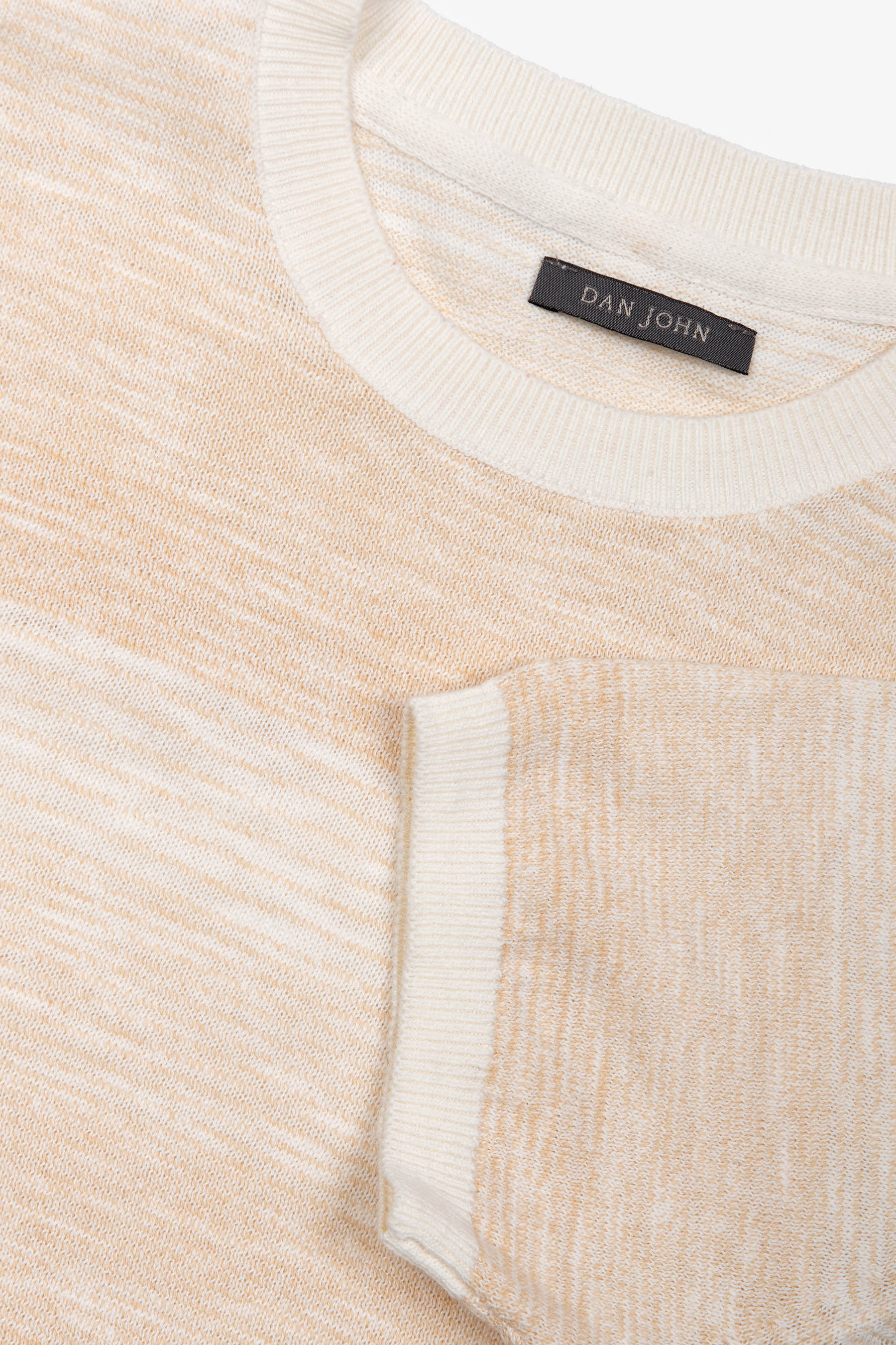 T-shirt riga degradè sabbia-Dan John