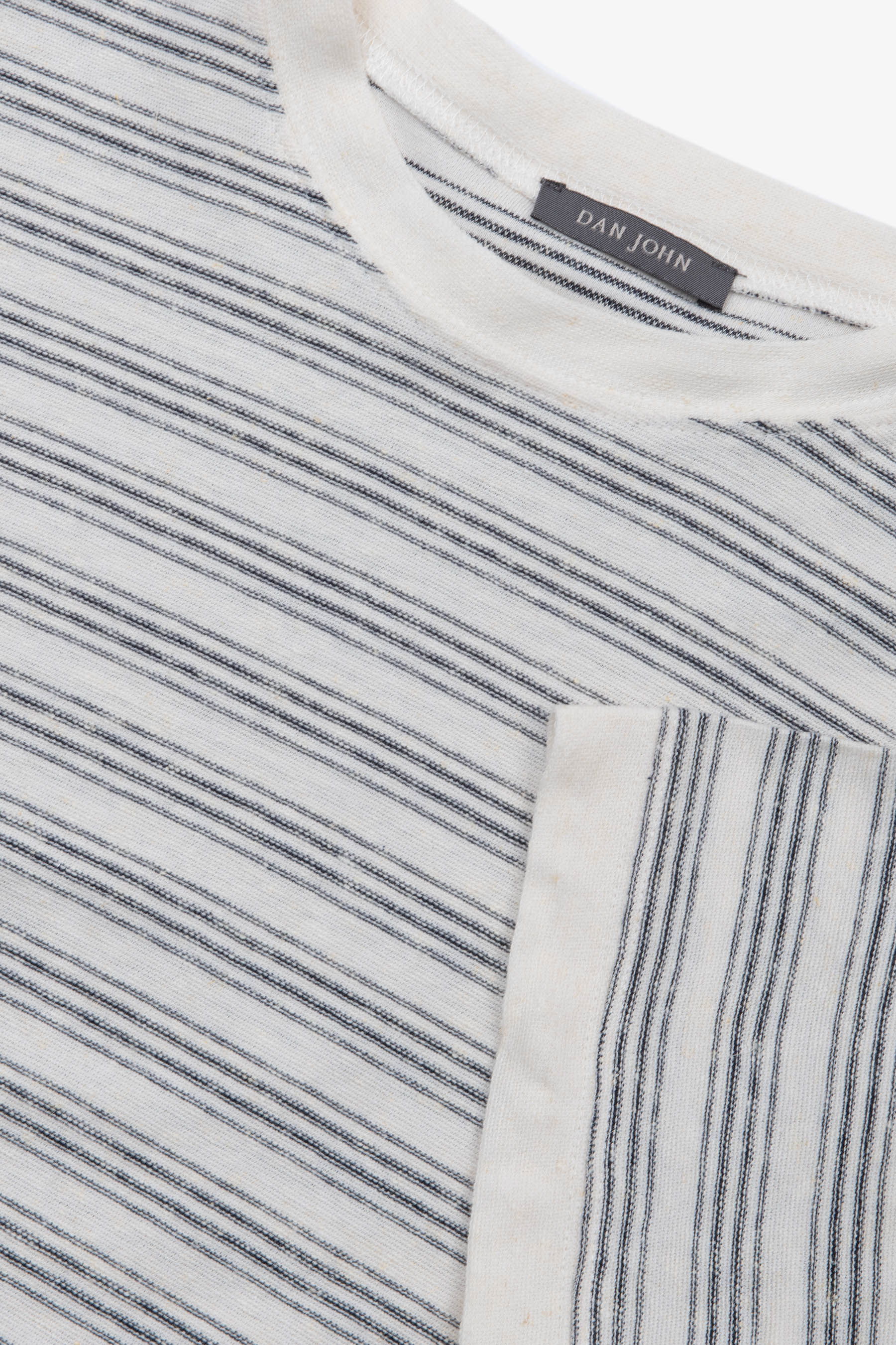 T-shirt righe fine navy-Dan John