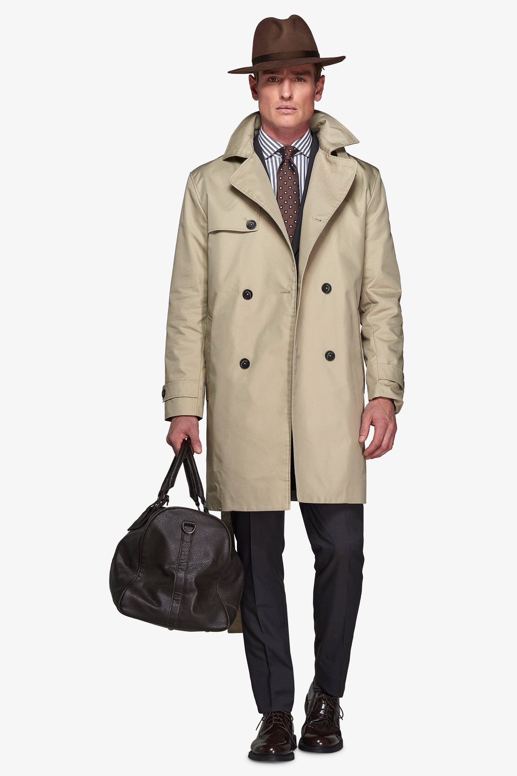 Trench "Mayfair" doppiopetto beige-Dan John