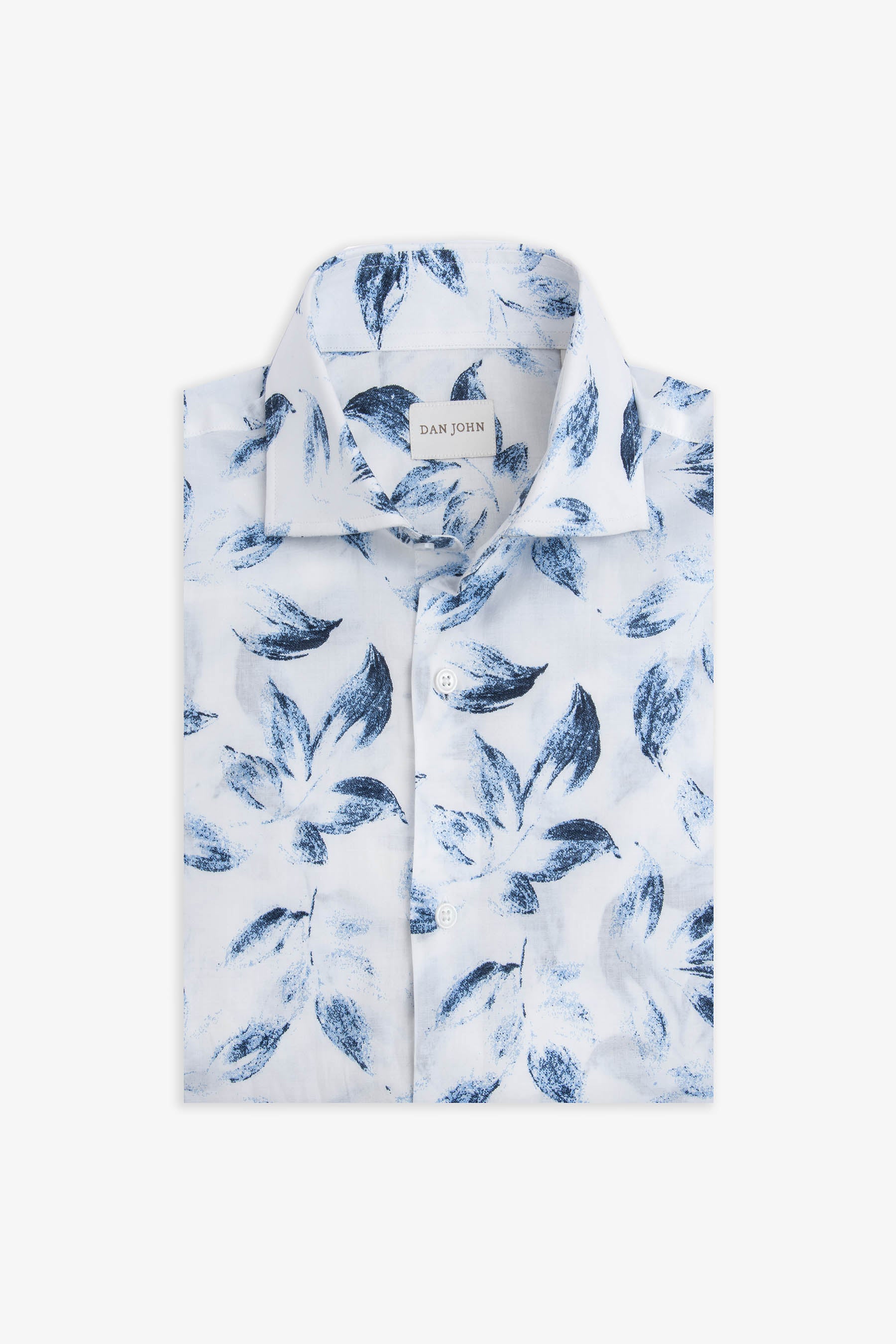 Camisa con estampado integral azul