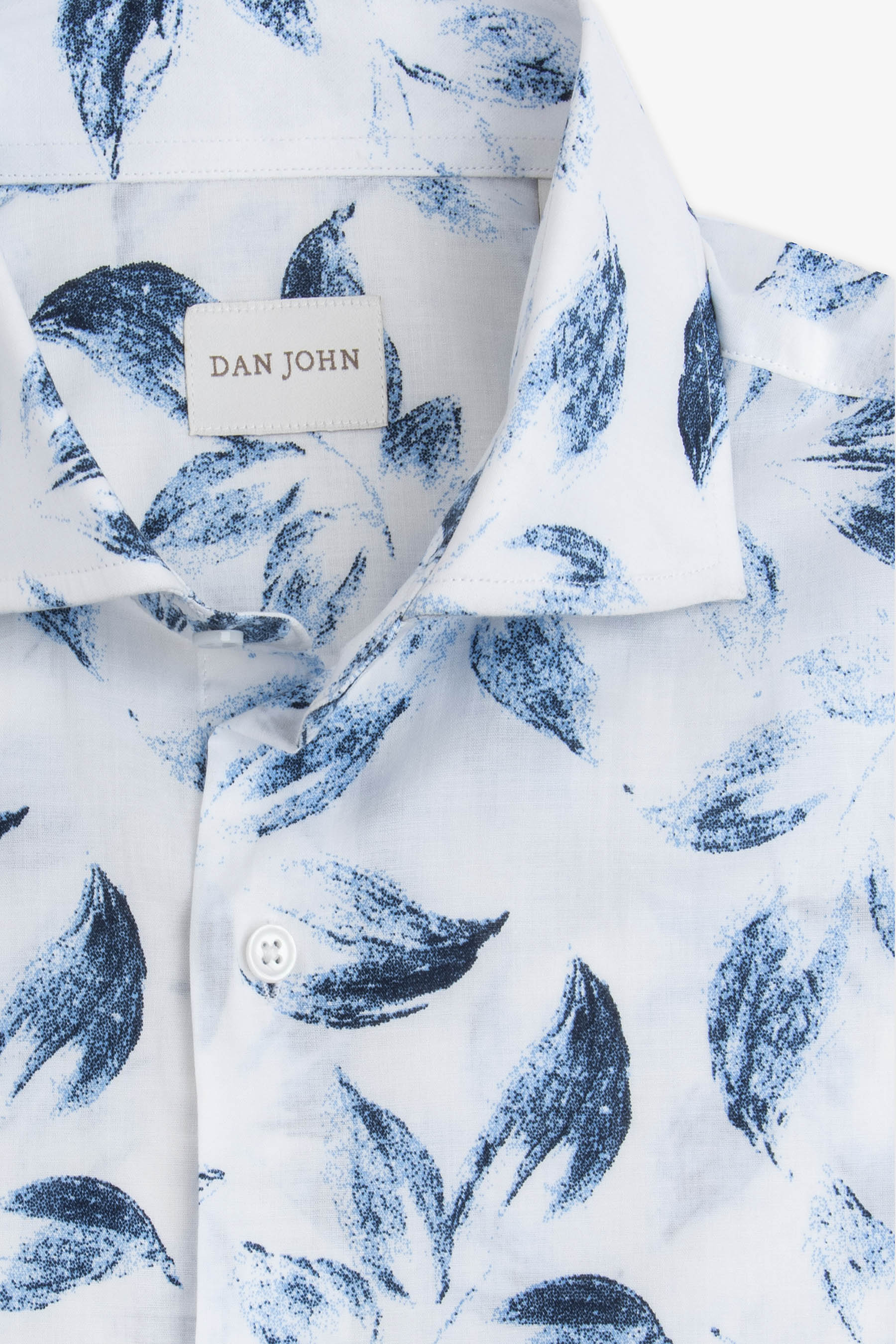 Camisa con estampado integral azul